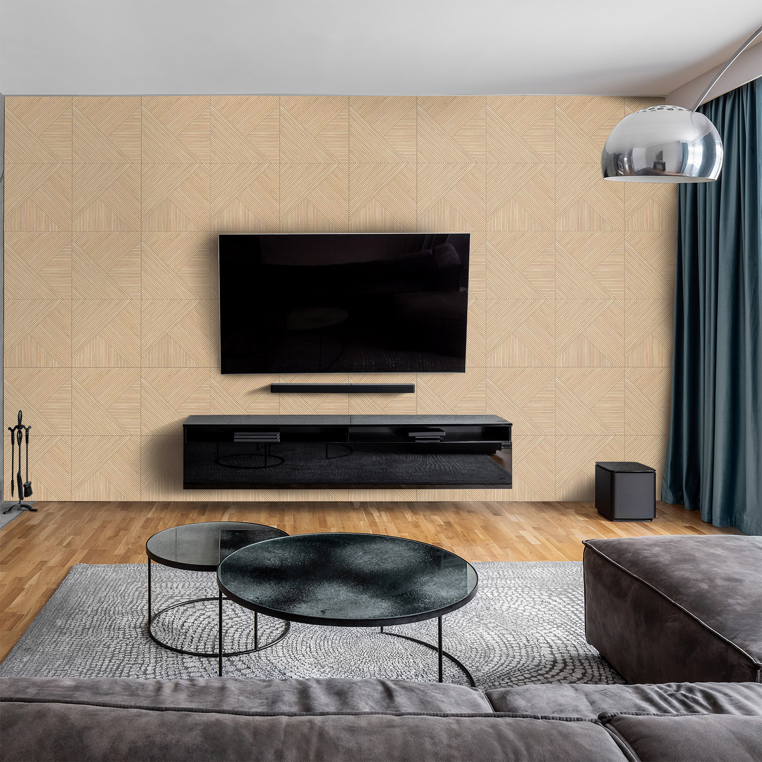 Wandverkleidung für das Wohnzimmer mit Holz V9 Motiv