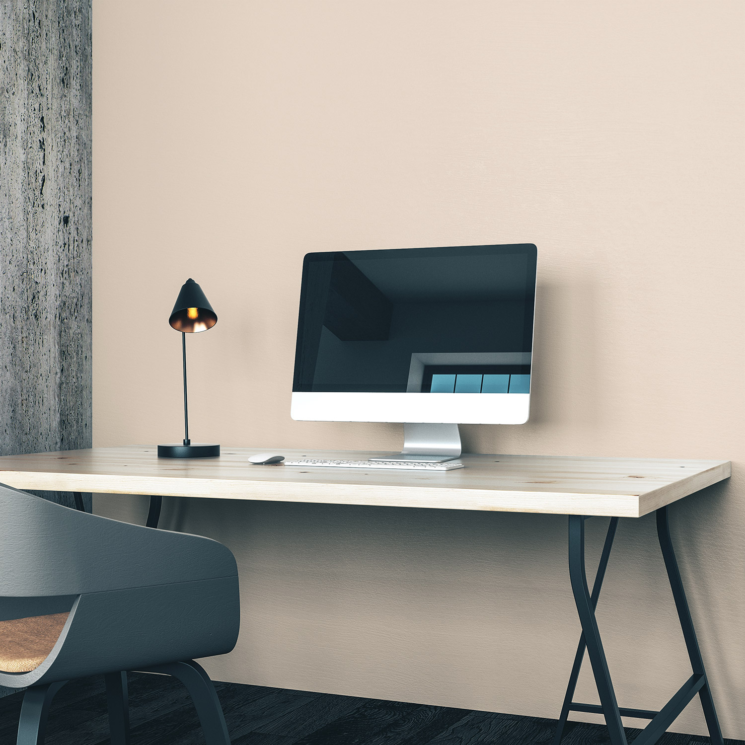 Wandverkleidung für das Büro in Beige Unifarbe