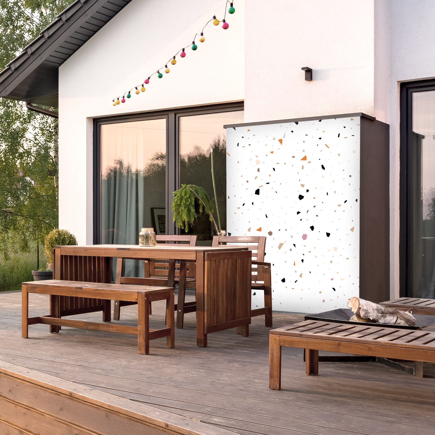 Wandverkleidung für den Outdoorbereich mit Stein V7 Motiv Wandverkleidung für den Outdoorbereich mit Stein V7 Motiv