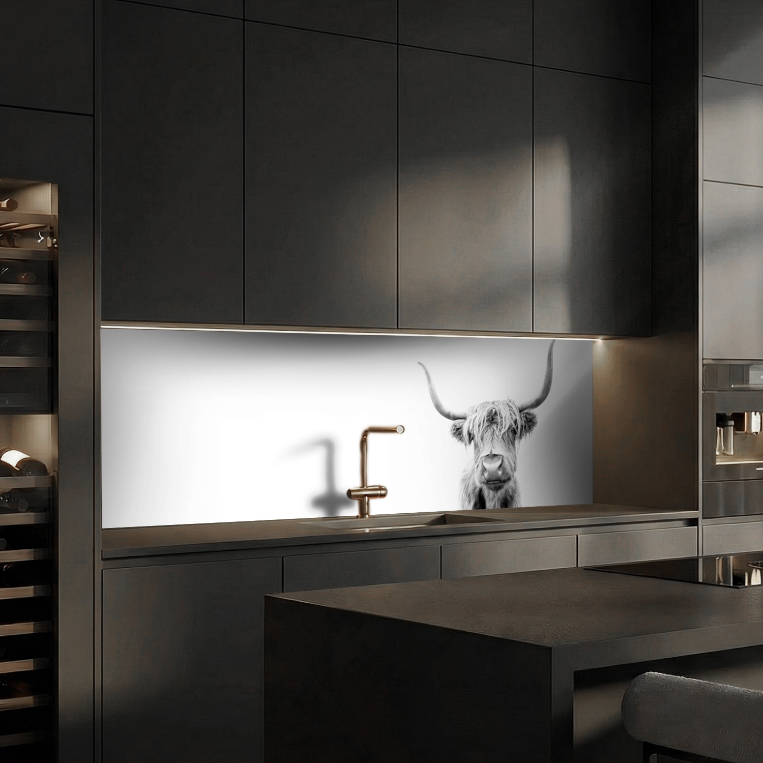 Küchenrückwand mit Tierwelt V2 Motiv als Fliesenersatz und Spritzschutz