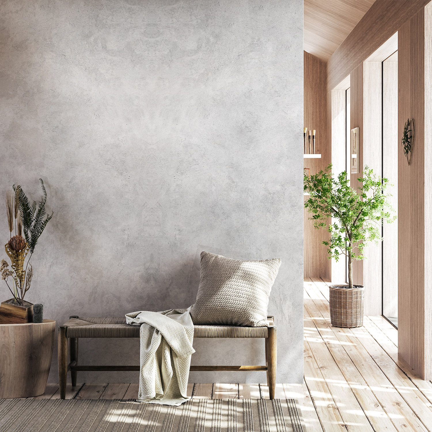 Wandverkleidung für den Flur mit Beton V6 Motiv Wandverkleidung für den Flur mit Beton V6 Motiv