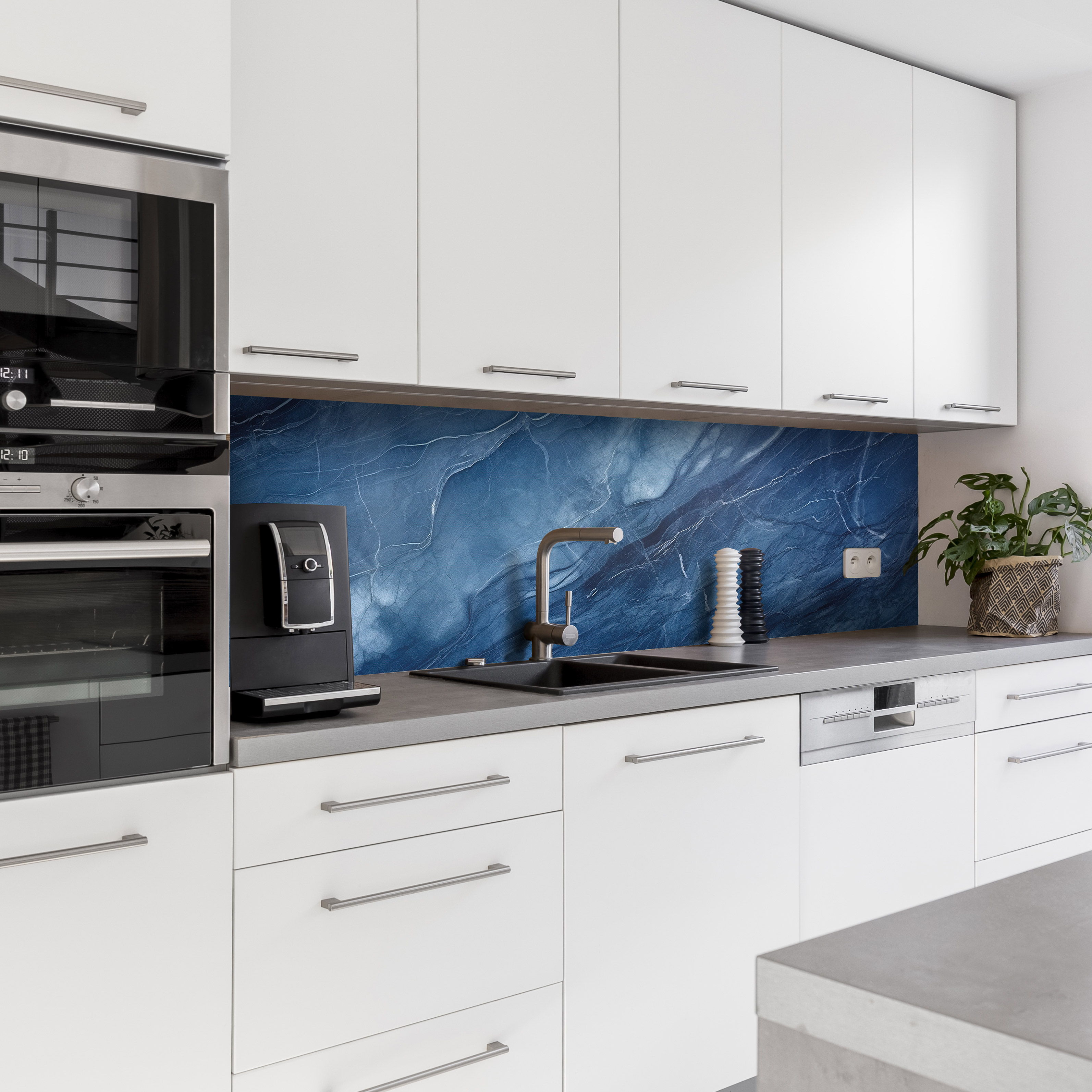 Küchenrückwand mit Marmor V22 Motiv als Fliesenersatz und Spritzschutz  Küchenrückwand mit Marmor V22 Motiv als Fliesenersatz und Spritzschutz
