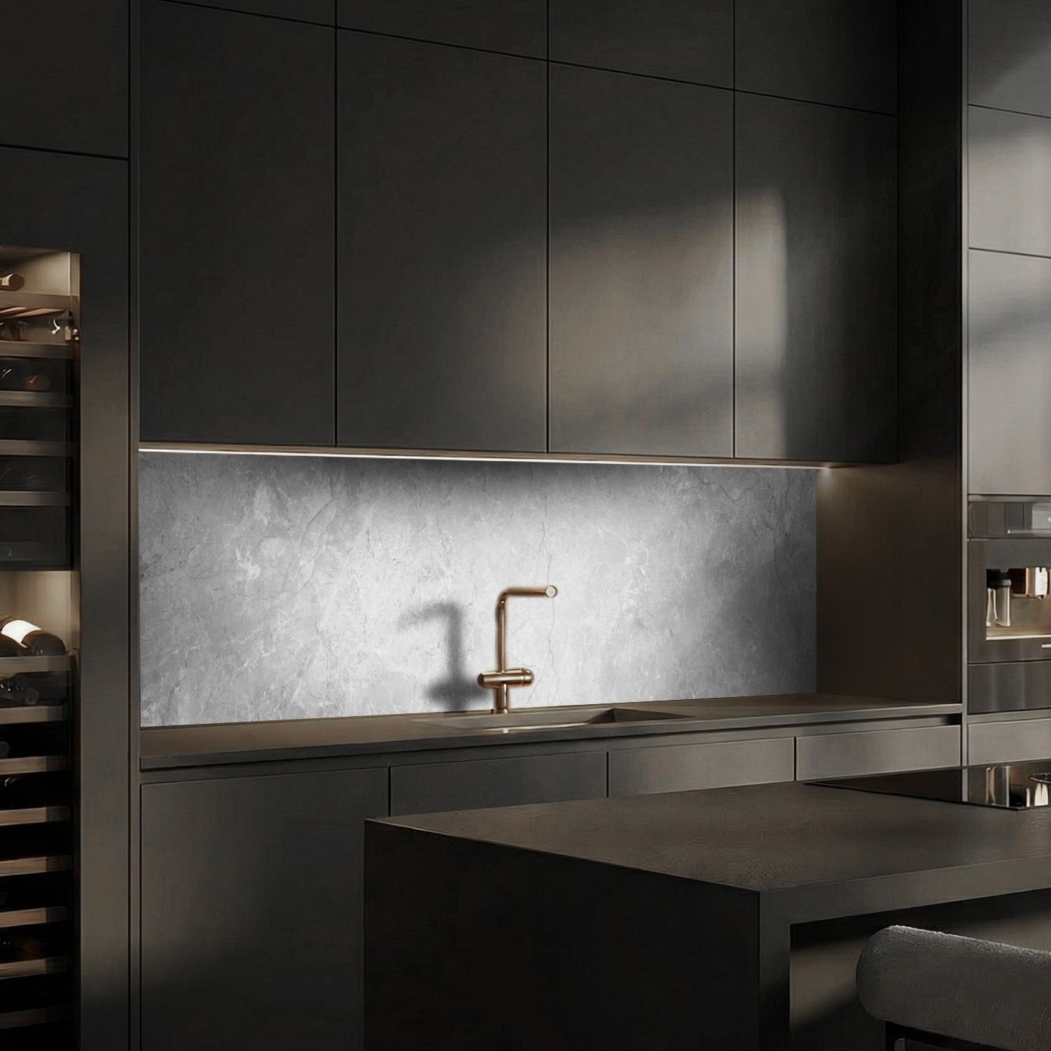 Küchenrückwand mit Marmor V24 Motiv als Fliesenersatz und Spritzschutz