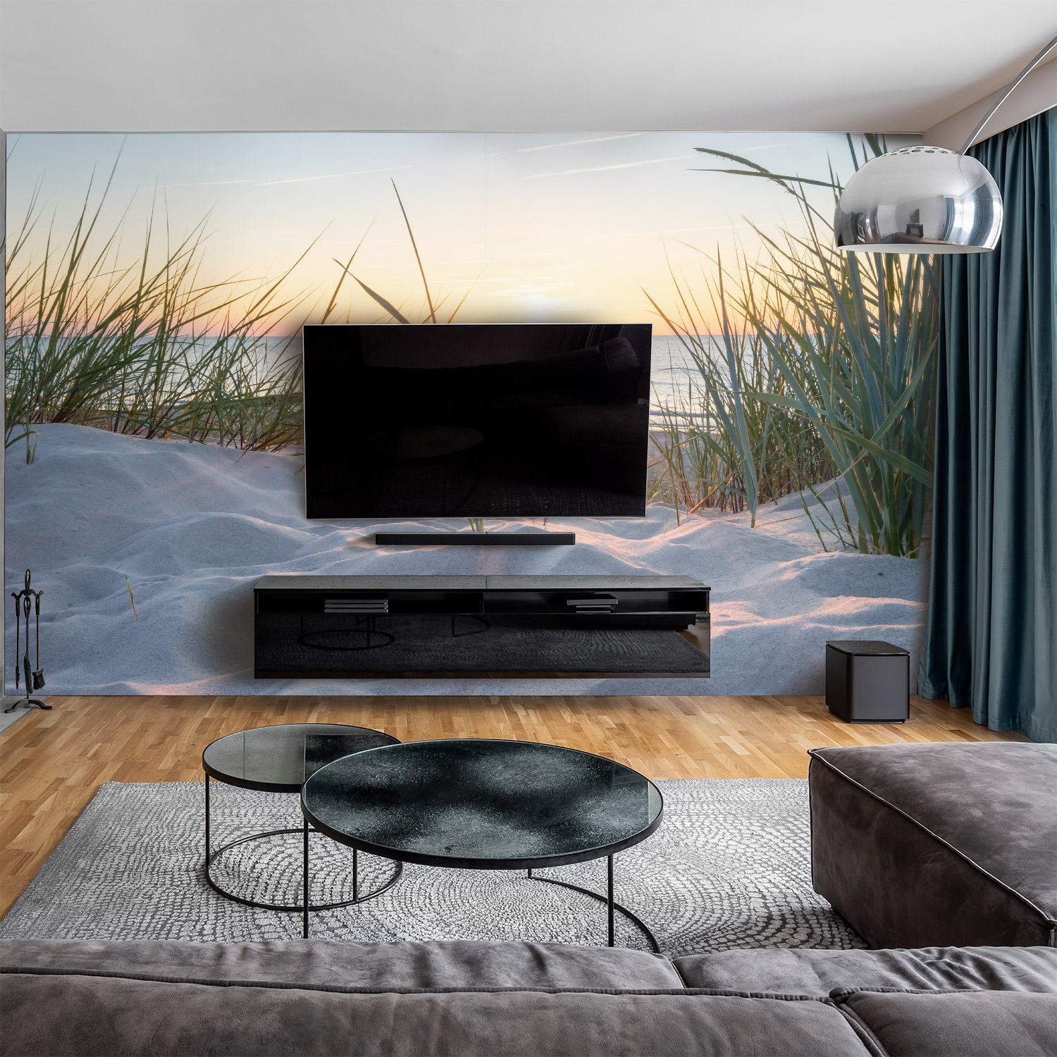 Wandverkleidung für das Wohnzimmer mit Sonnenaufgang V1 Motiv Wandverkleidung für das Wohnzimmer mit Sonnenaufgang V1 Motiv