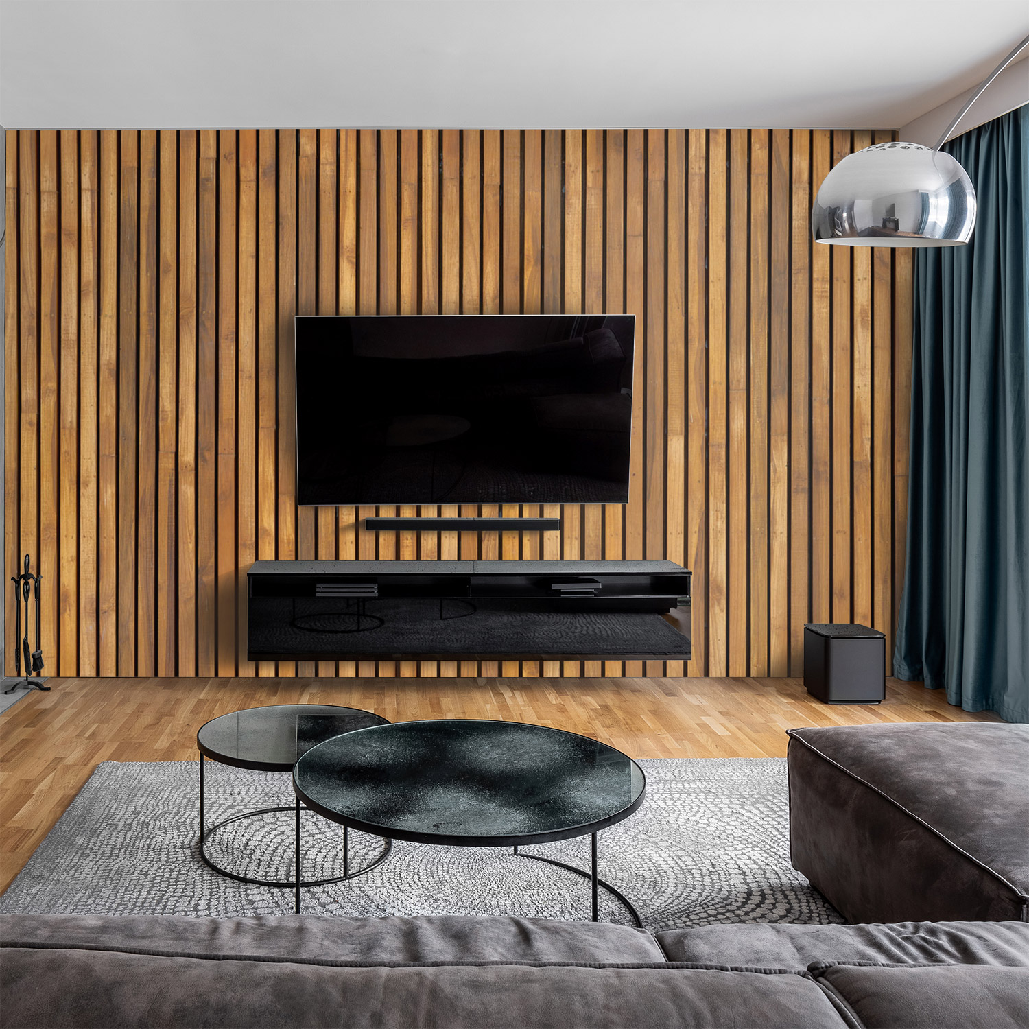 Wandverkleidung für das Wohnzimmer mit Holz V6 Motiv