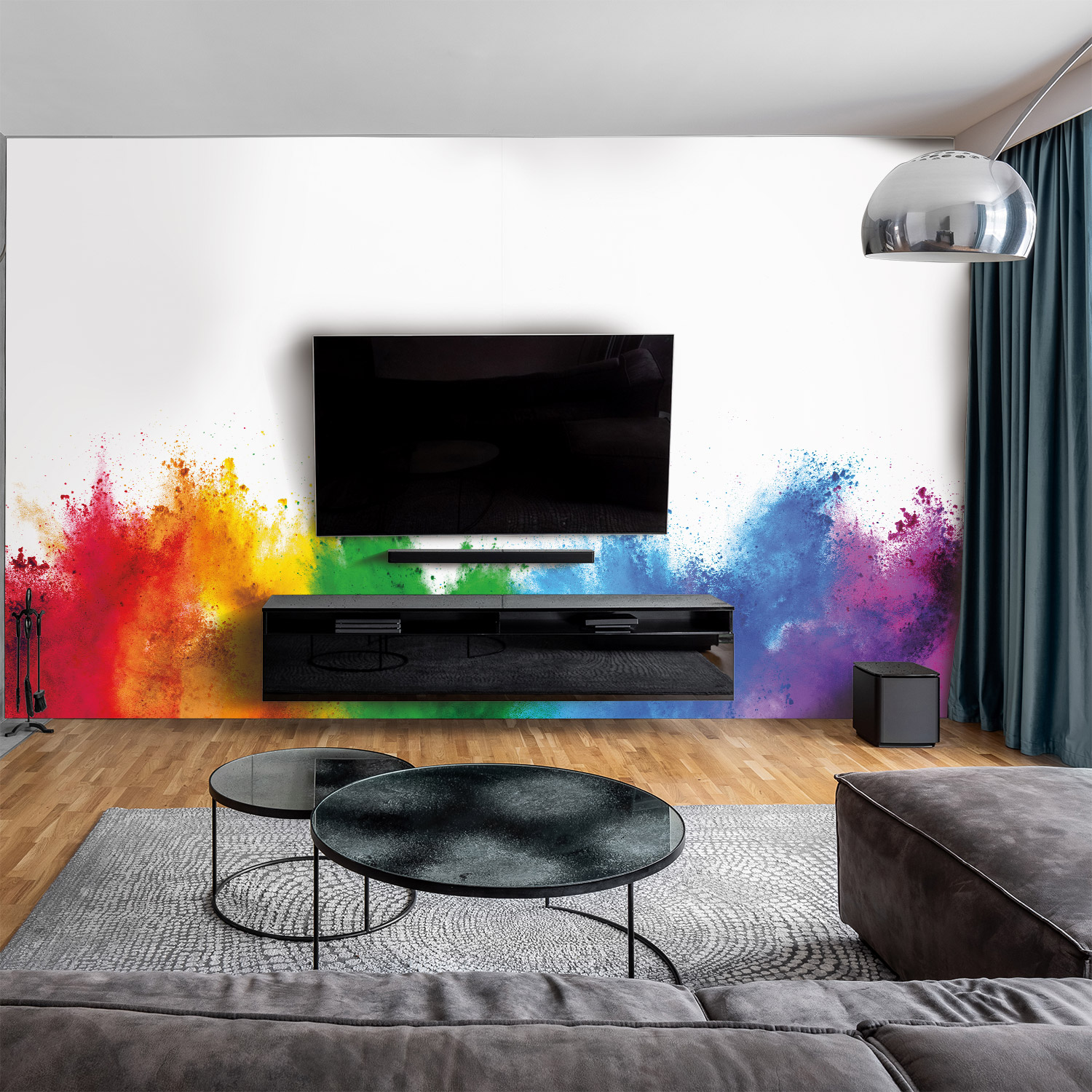 Wandverkleidung für das Wohnzimmer mit Abstrakt V4 Motiv Wandverkleidung für das Wohnzimmer mit Abstrakt V4 Motiv