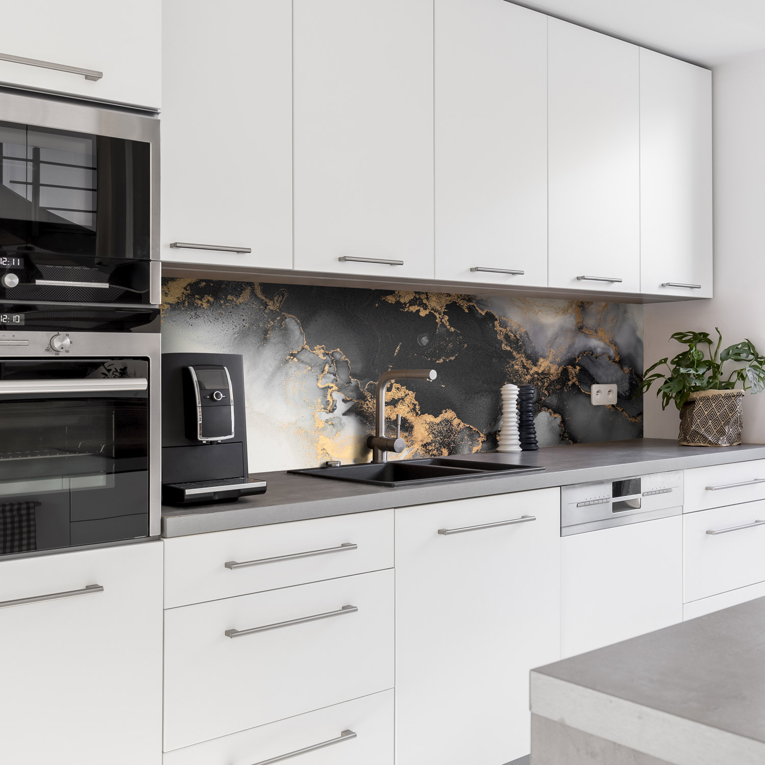 Küchenrückwand mit Marmor V13 Motiv als Fliesenersatz und Spritzschutz Küchenrückwand mit Marmor V13 Motiv als Fliesenersatz und Spritzschutz