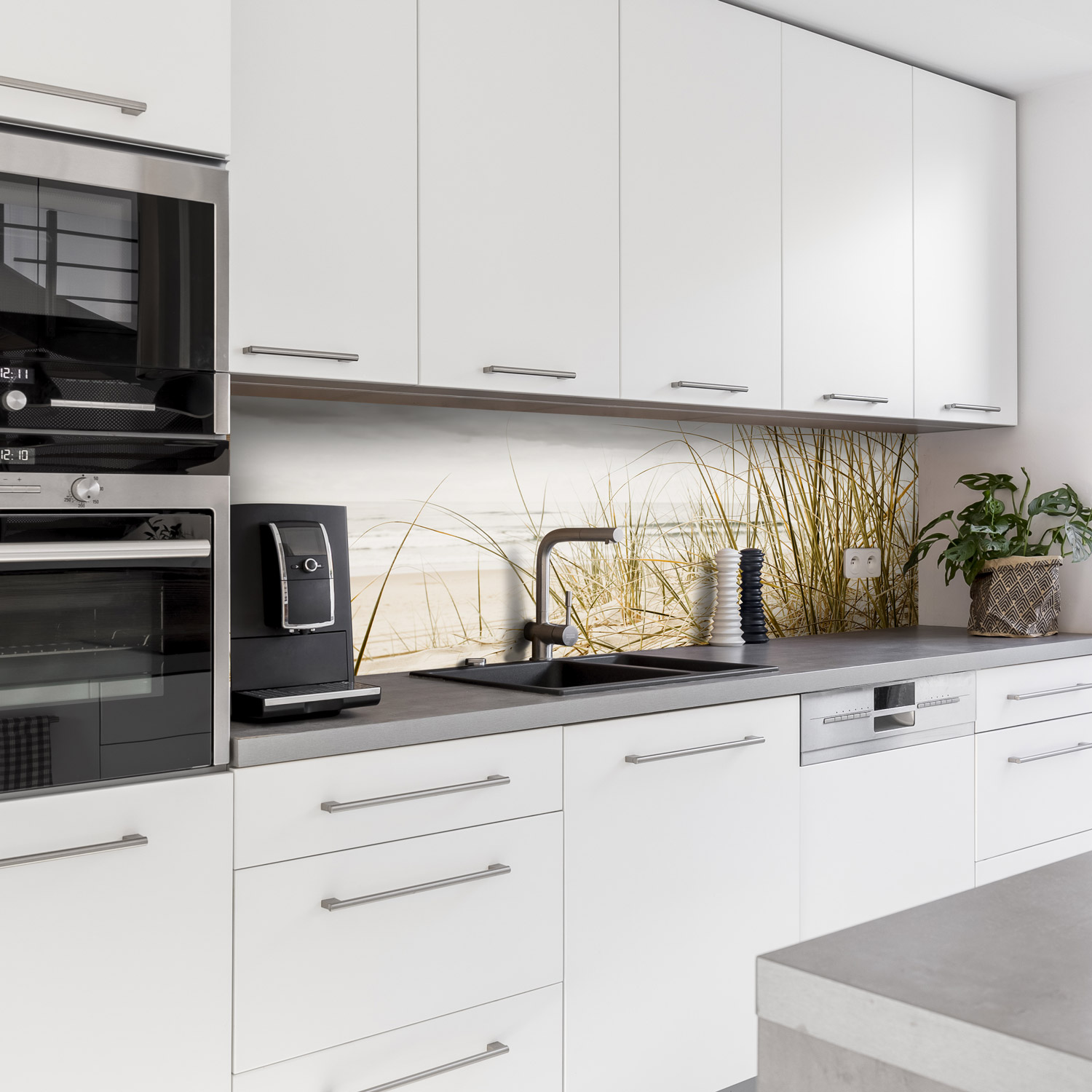 Küchenrückwand mit Dünengras V1 Motiv als Fliesenersatz und Spritzschutz Küchenrückwand mit Dünengras V1 Motiv als Fliesenersatz und Spritzschutz