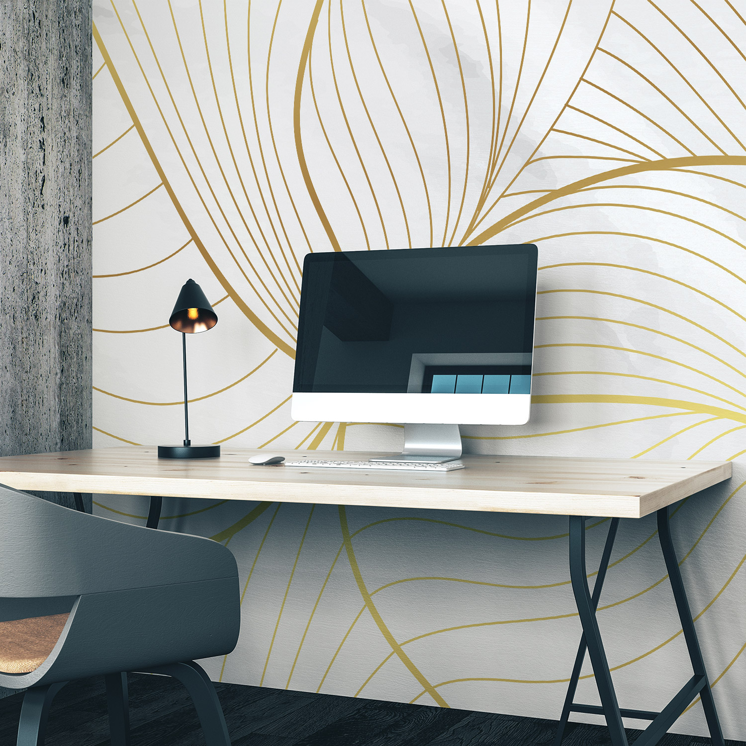 Wandverkleidung für das Büro mit Abstrakt V2 Motiv Wandverkleidung für das Büro mit Abstrakt V2 Motiv