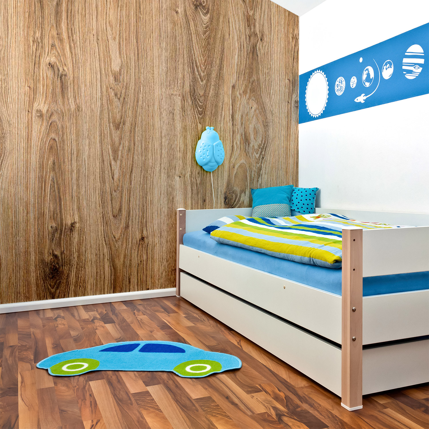 Wandverkleidung für das Kinderzimmer mit Holz V1 Motiv