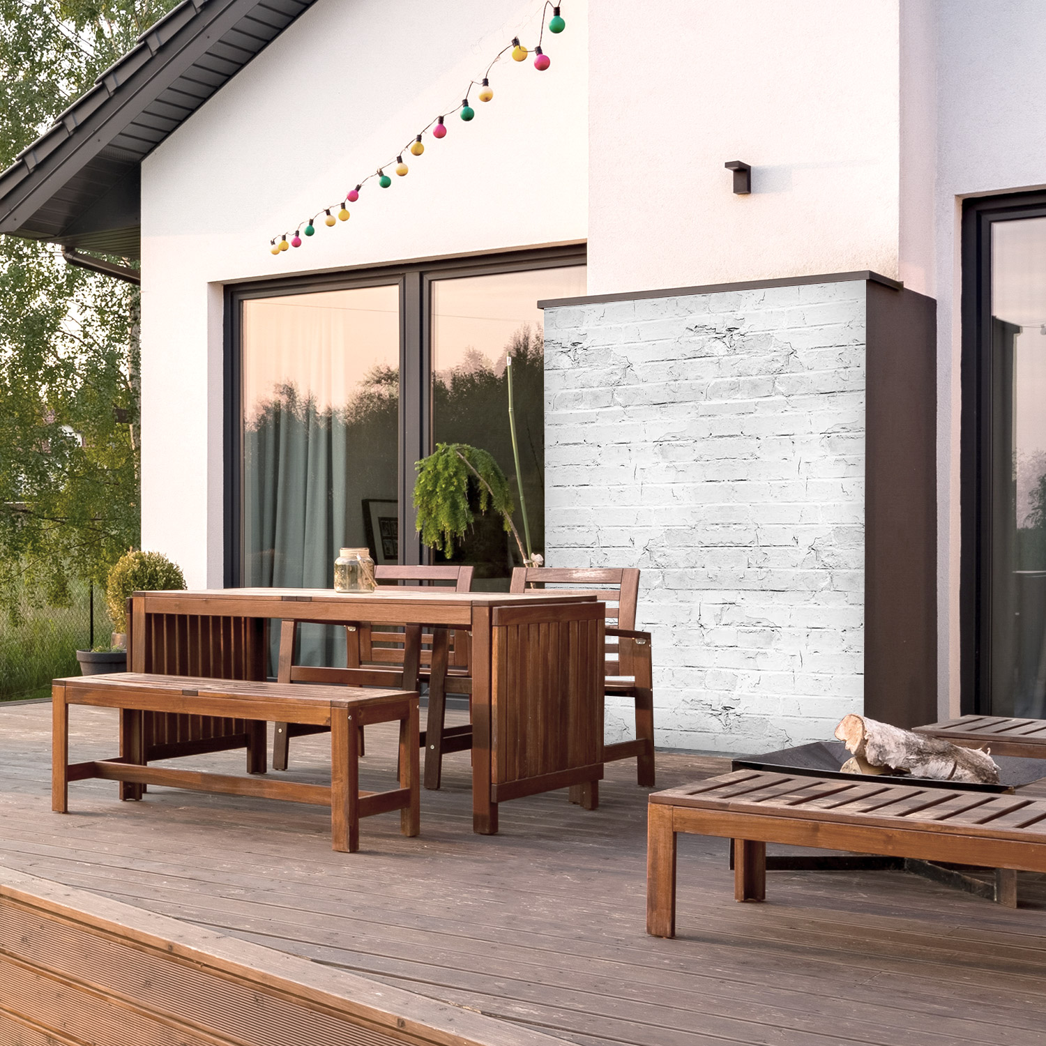 Wandverkleidung für den Outdoorbereich mit Ziegelsteine V4 Motiv Wandverkleidung für den Outdoorbereich mit Ziegelsteine V4 Motiv