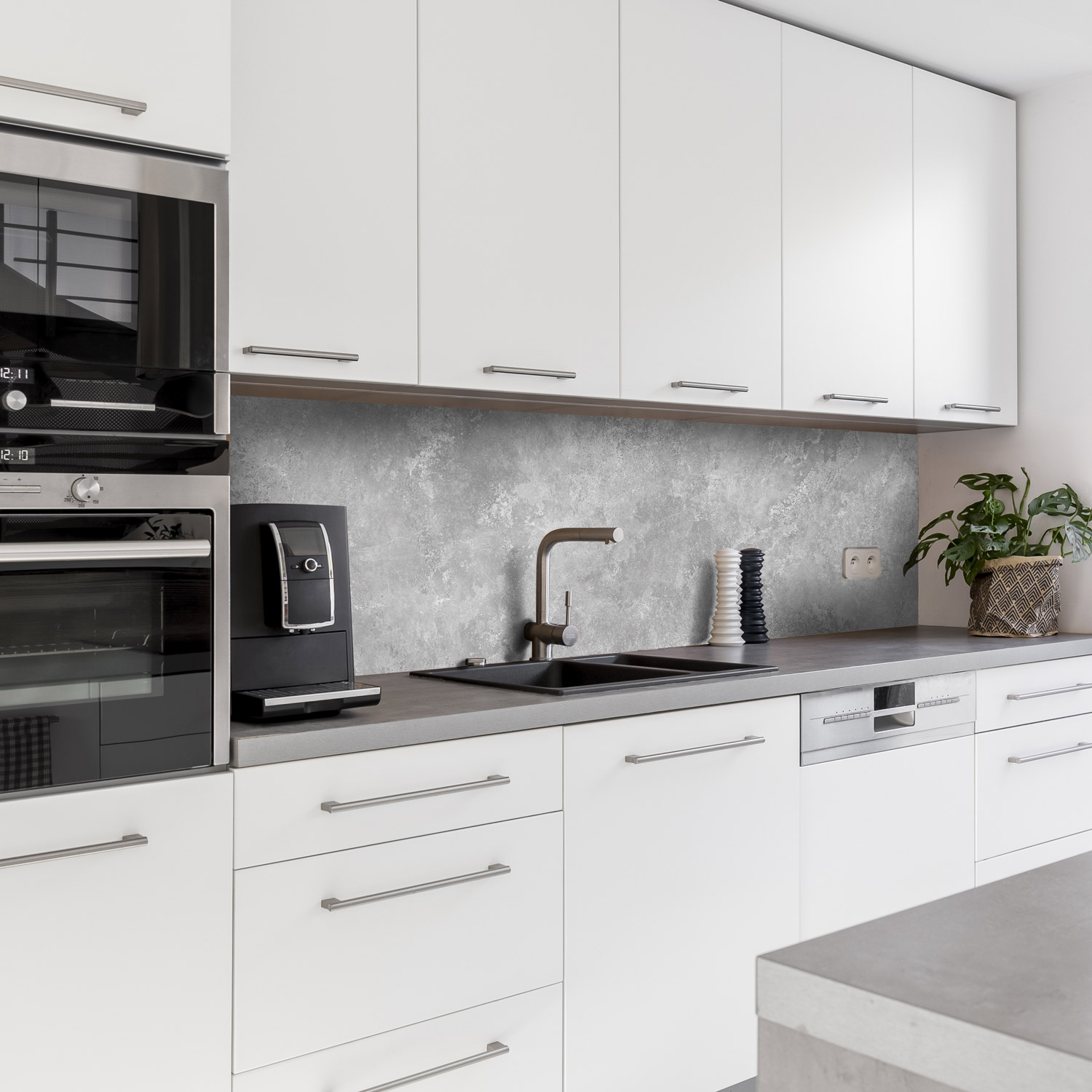 Küchenrückwand mit Beton V9 Motiv als Fliesenersatz und Spritzschutz  Küchenrückwand mit Beton V9 Motiv als Fliesenersatz und Spritzschutz