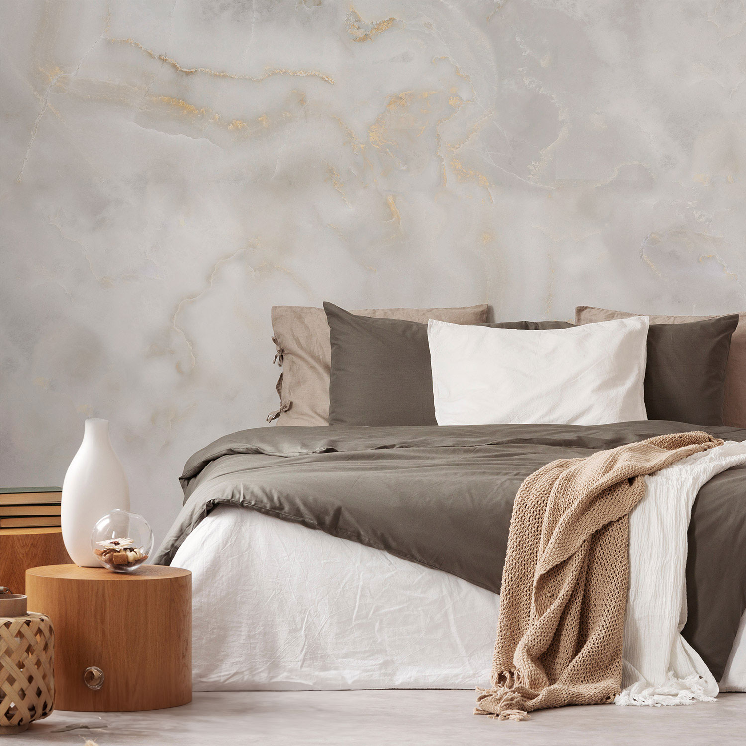 Wandverkleidung für das Schlafzimmer mit Marmor V12 Motiv Wandverkleidung für das Schlafzimmer mit Marmor V12 Motiv
