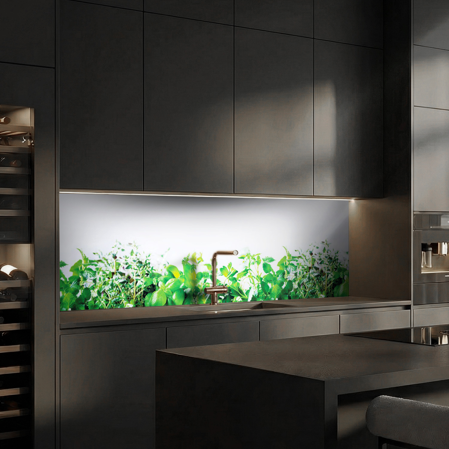 Küchenrückwand mit Gewürze V3 Motiv als Fliesenersatz und Spritzschutz