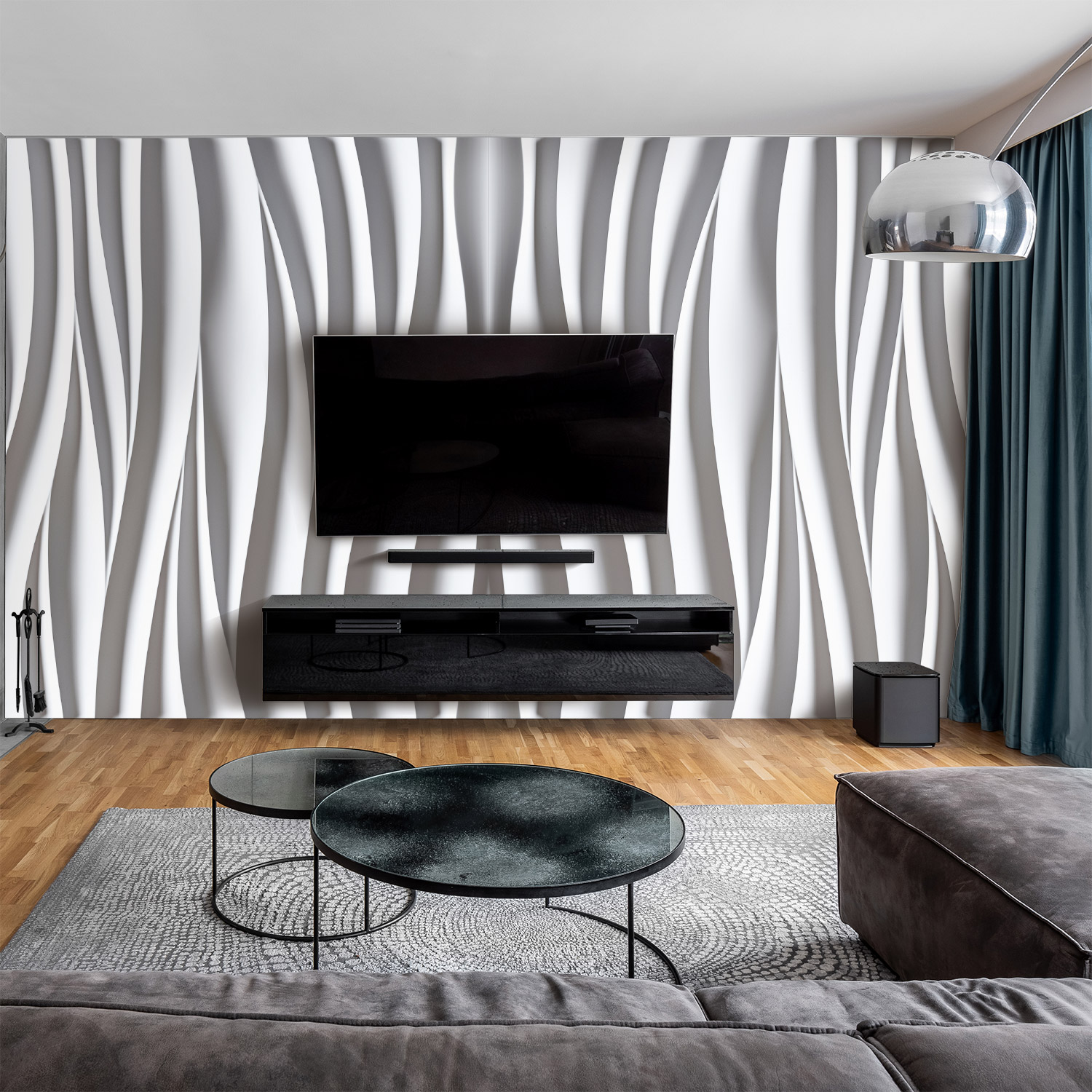 Wandverkleidung für das Wohnzimmer mit Abstrakt V6 Motiv Wandverkleidung für das Wohnzimmer mit Abstrakt V6 Motiv