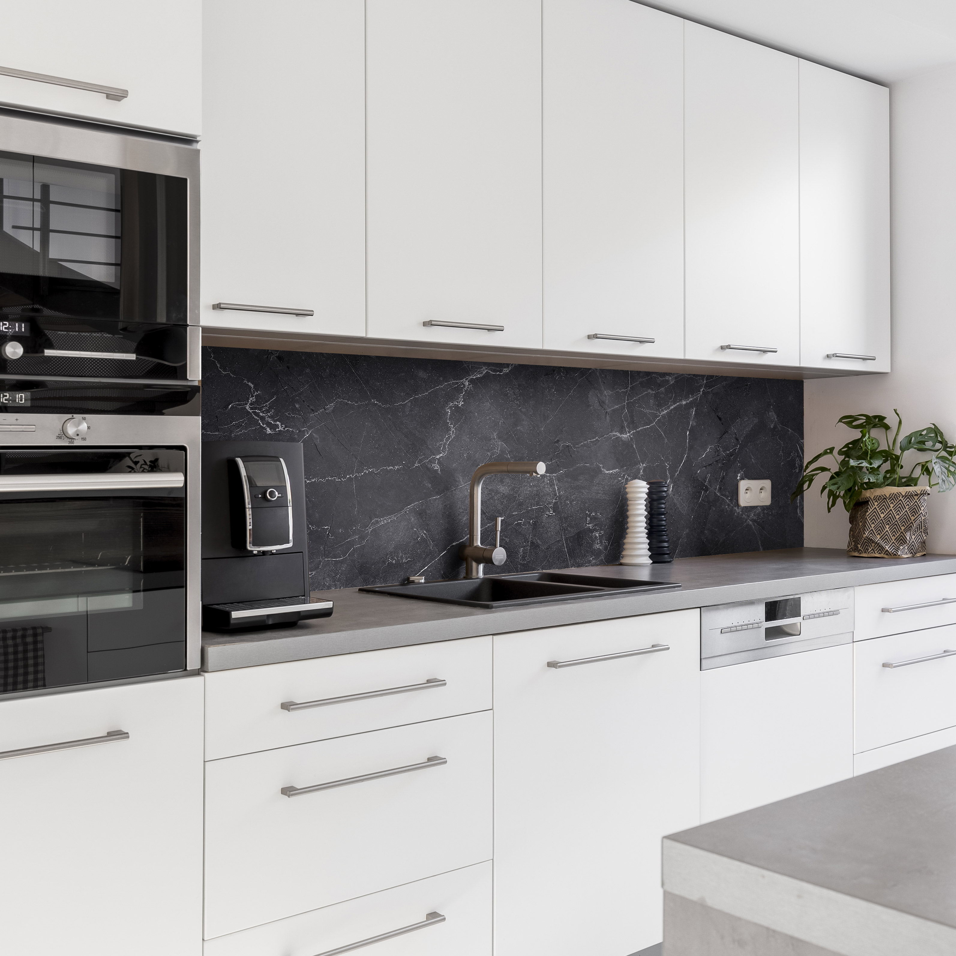 Küchenrückwand mit Marmor V7 Motiv als Fliesenersatz und Spritzschutz