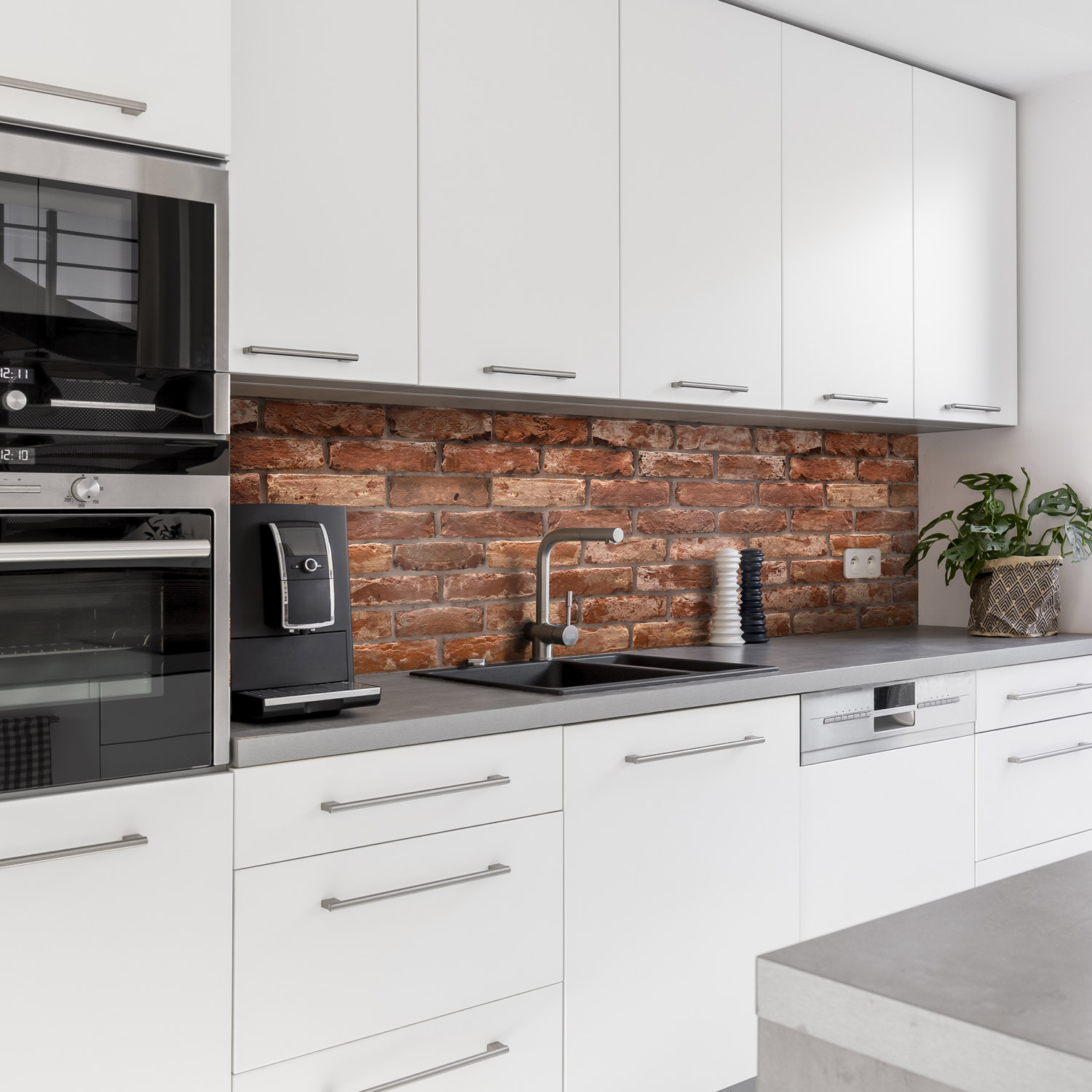 Küchenrückwand mit Stein V4 Motiv als Fliesenersatz und Spritzschutz Küchenrückwand mit Stein V4 Motiv als Fliesenersatz und Spritzschutz