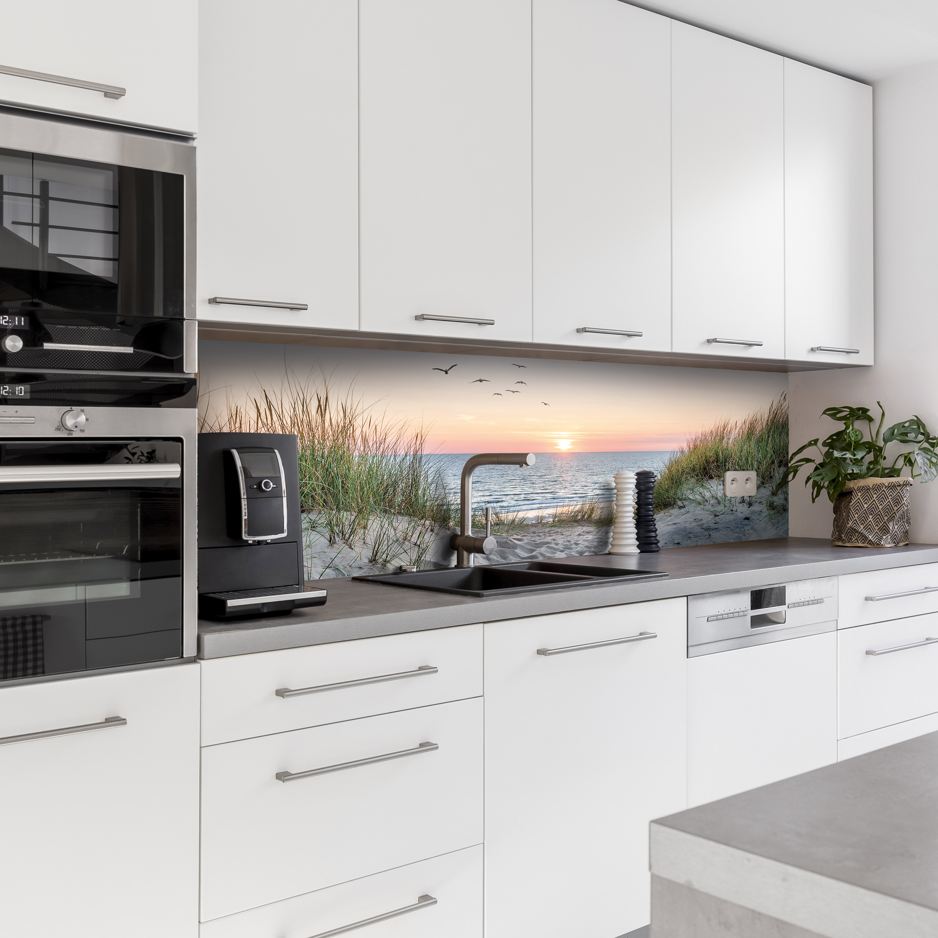 Küchenrückwand mit Dünengras V5 Motiv als Fliesenersatz und Spritzschutz  Küchenrückwand mit Dünengras V5 Motiv als Fliesenersatz und Spritzschutz