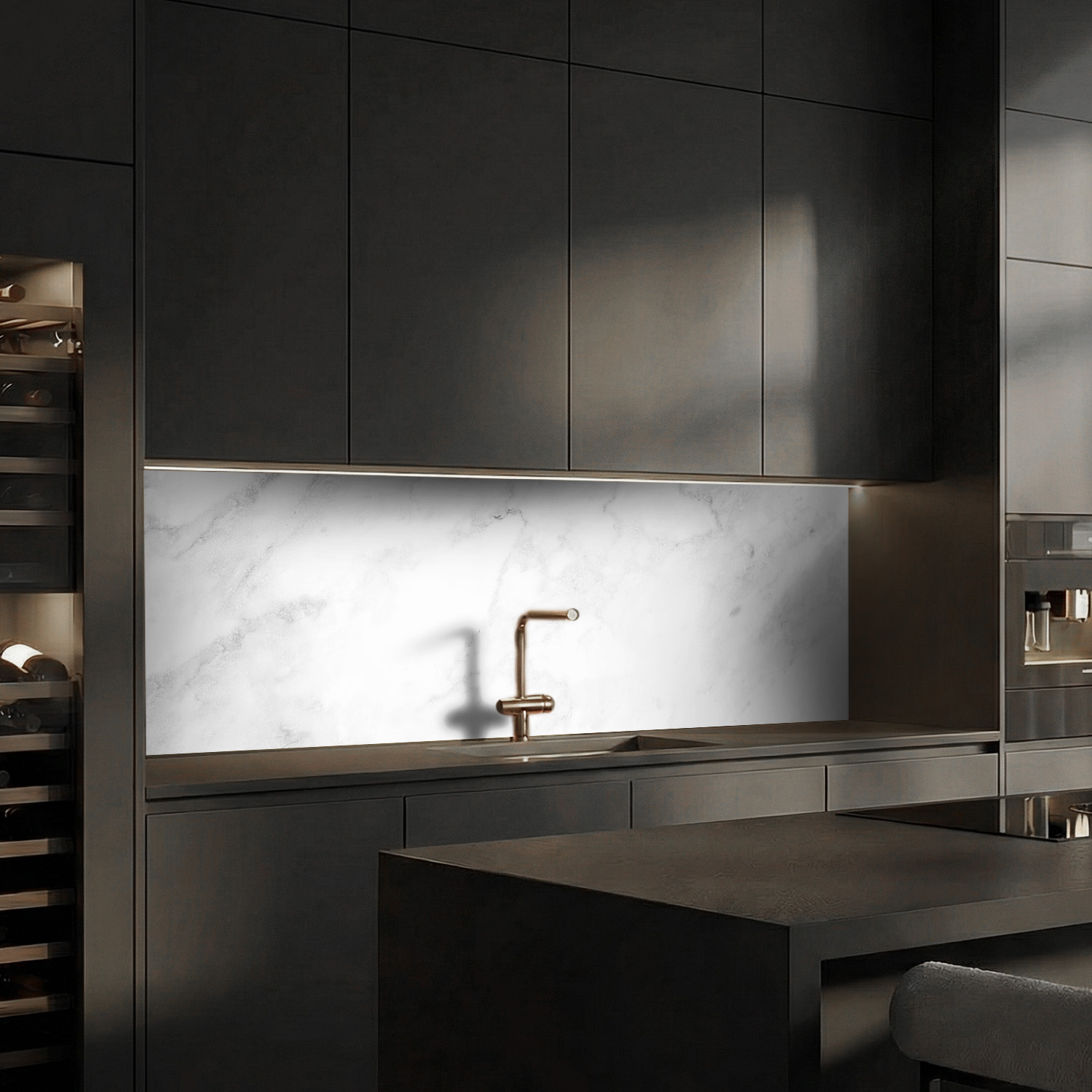 Küchenrückwand mit Marmor V1 Motiv als Fliesenersatz und Spritzschutz