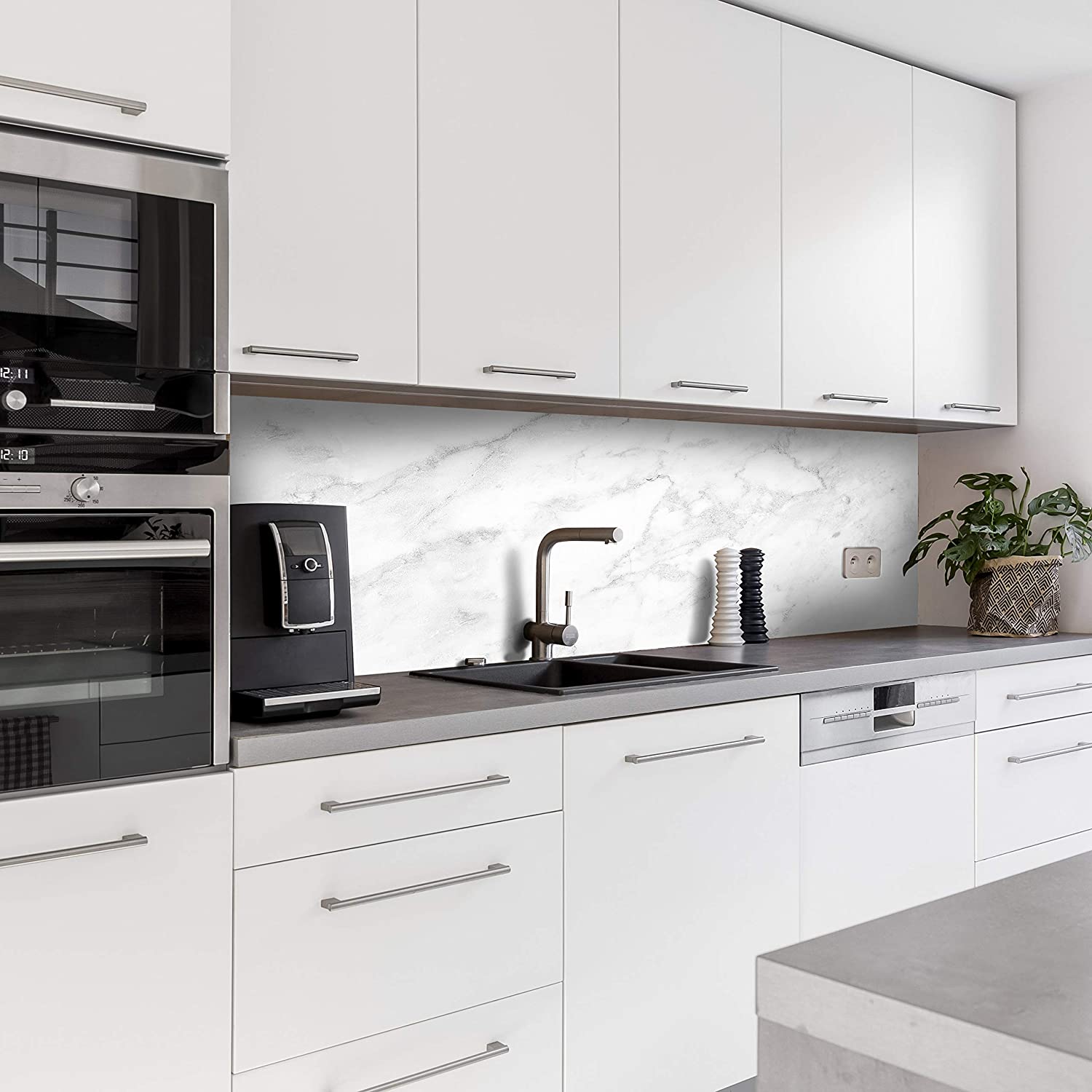 Küchenrückwand mit Marmor V1 Motiv als Fliesenersatz und Spritzschutz Küchenrückwand mit Marmor V1 Motiv als Fliesenersatz und Spritzschutz