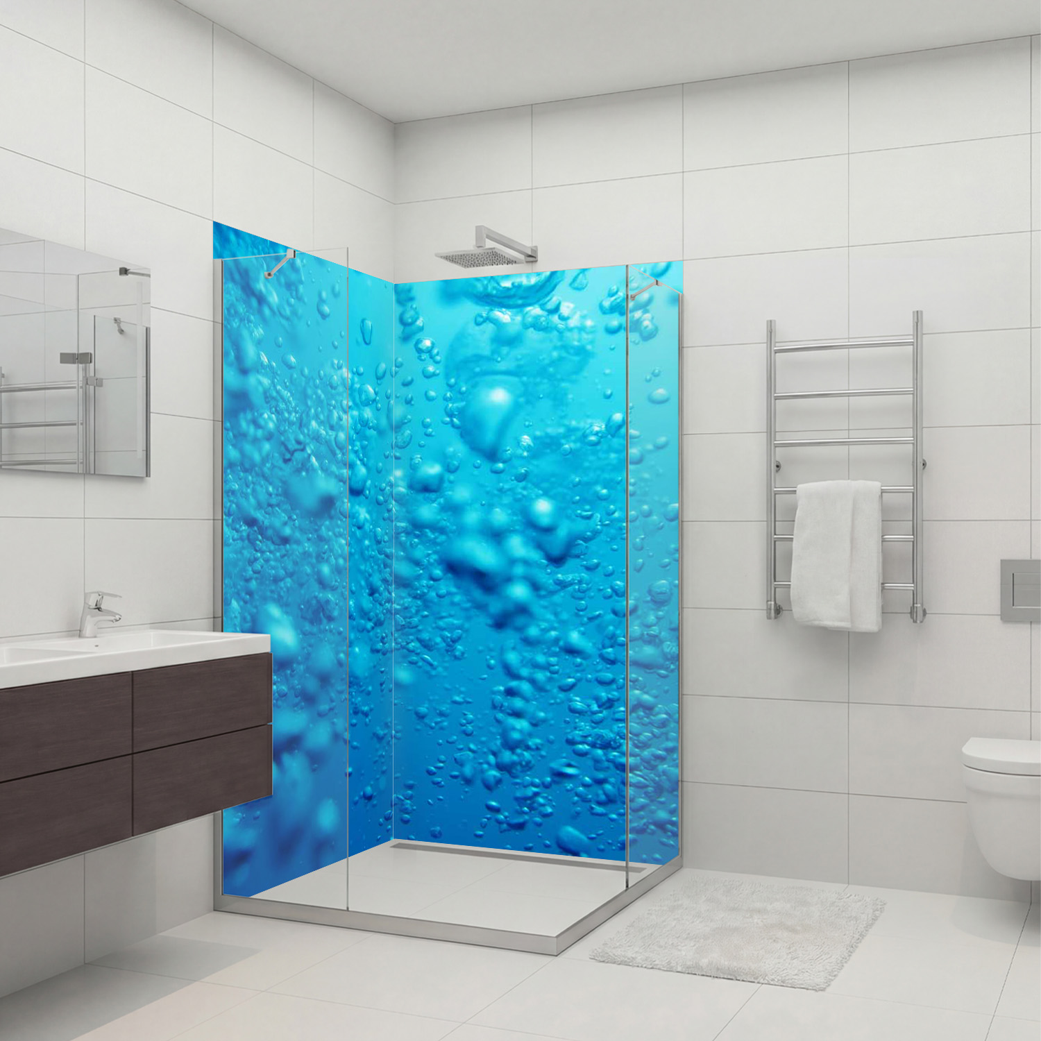 Duschrückwand mit Ozean V5 Motiv, als Badrückwand zum Fliesenersatz