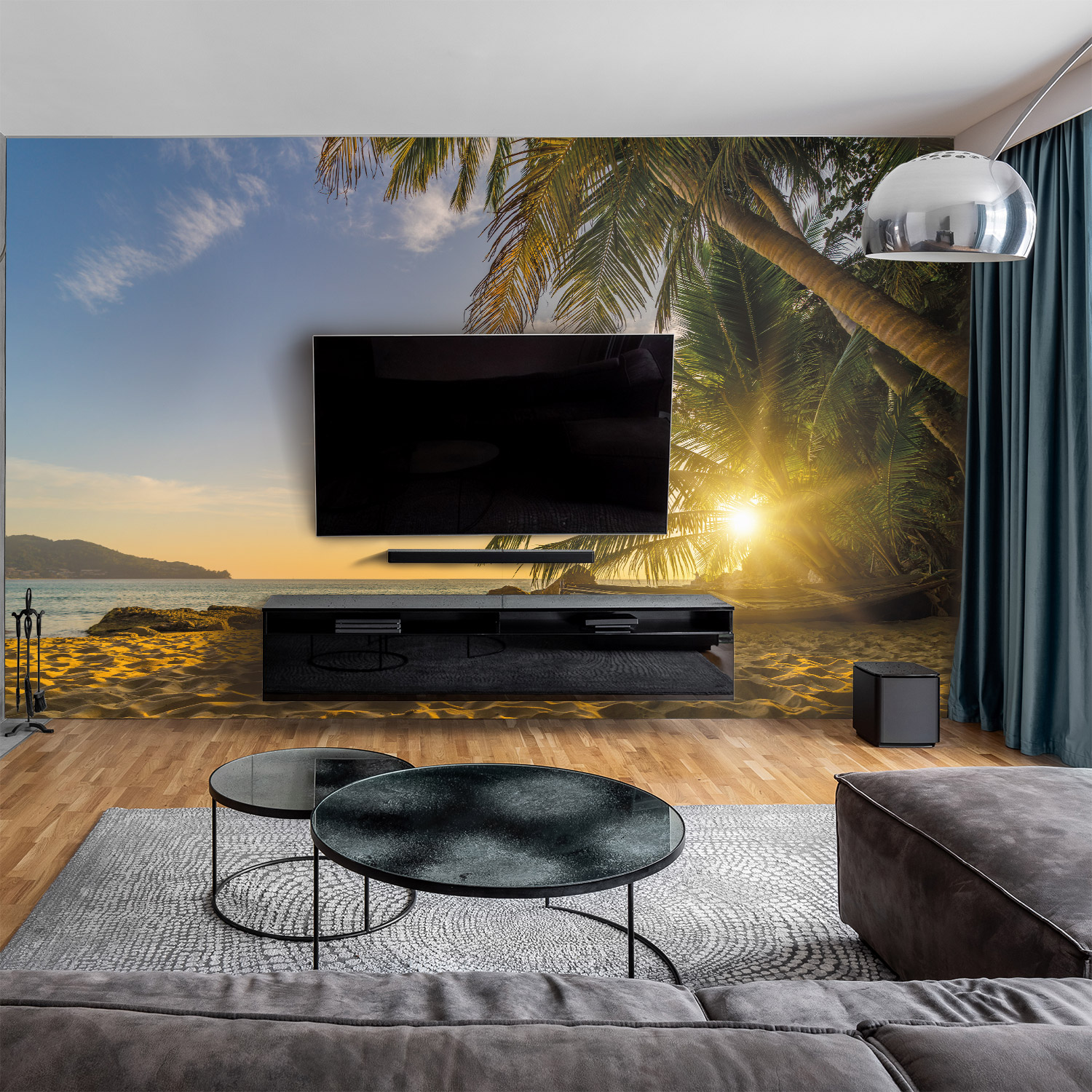 Wandverkleidung für das Wohnzimmer mit Sonnenuntergang V1 Motiv Wandverkleidung für das Wohnzimmer mit Sonnenuntergang V1 Motiv