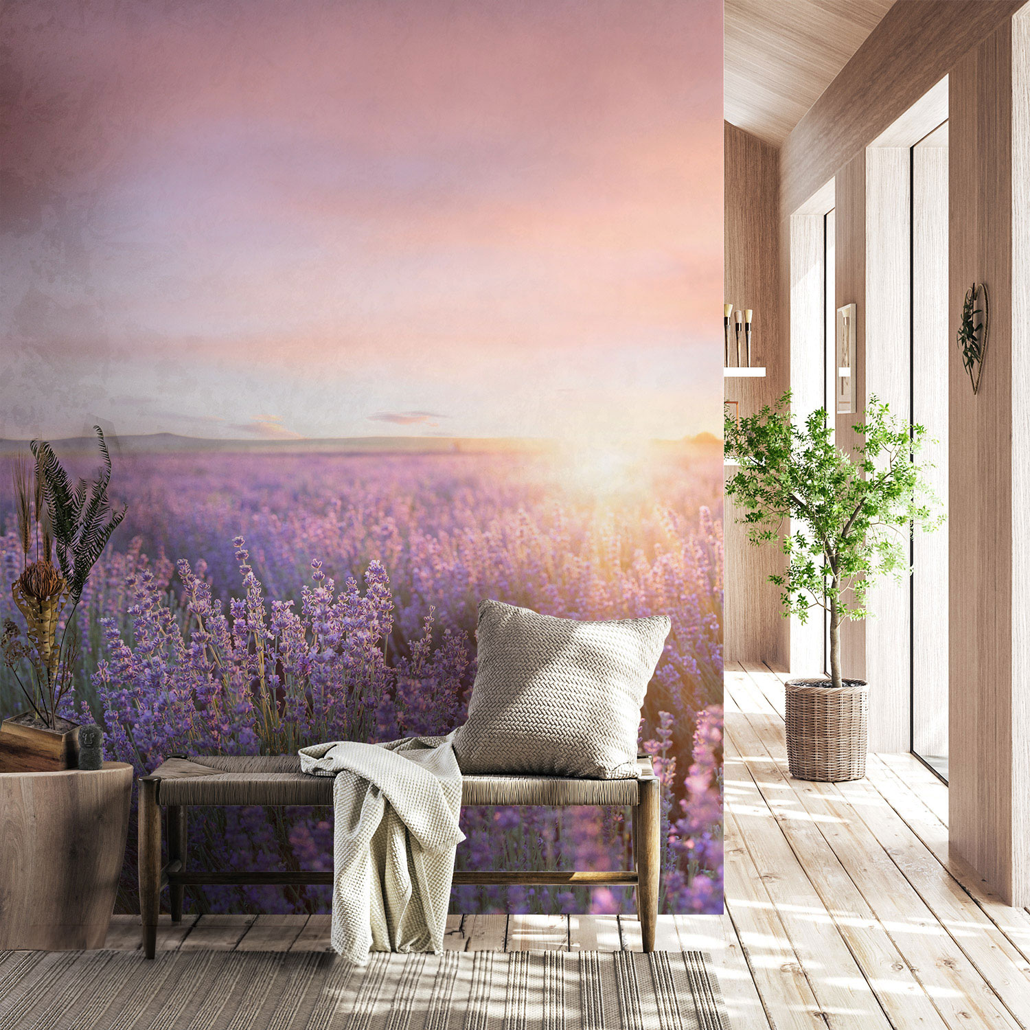 Wandverkleidung für den Flur mit Blumen V1 Motiv Wandverkleidung für den Flur mit Blumen V1 Motiv