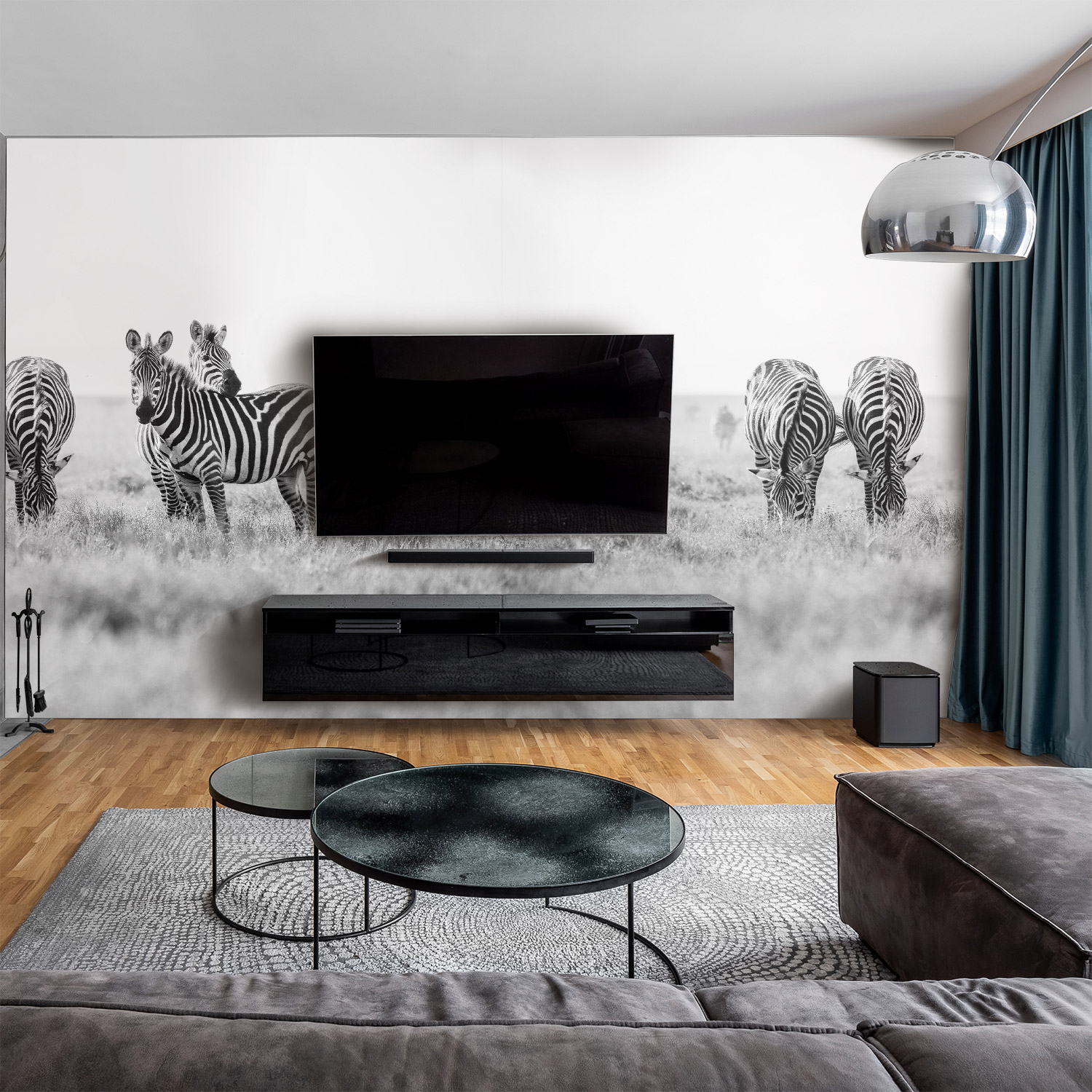 Wandverkleidung für das Wohnzimmer mit Tierwelt V3 Motiv