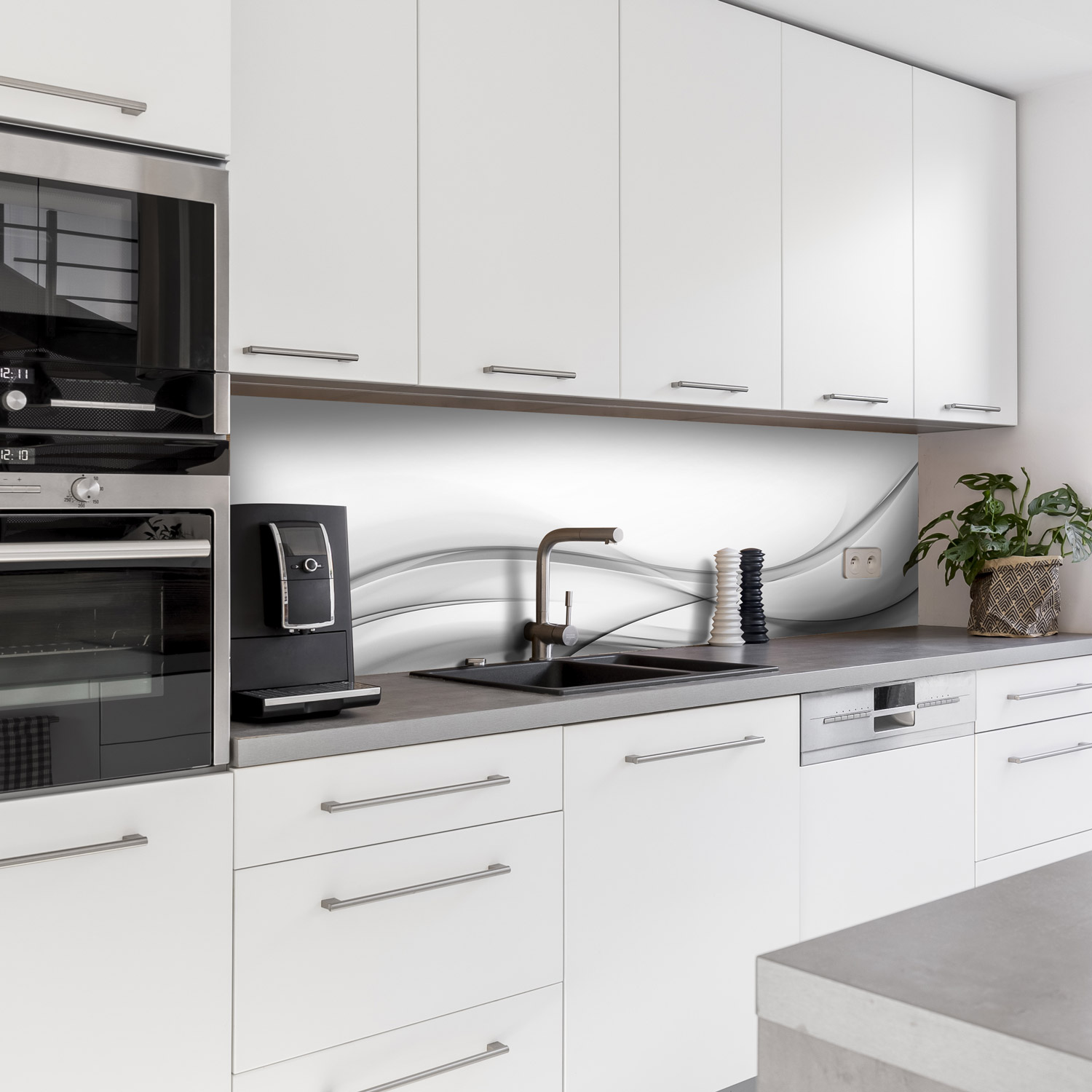 Küchenrückwand mit Abstrakt V3 Motiv als Fliesenersatz und Spritzschutz Küchenrückwand mit Abstrakt V3 Motiv als Fliesenersatz und Spritzschutz