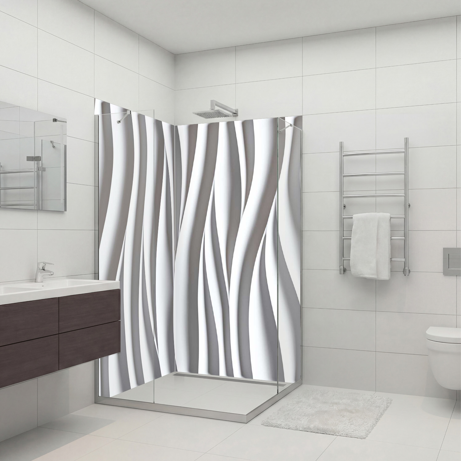 Duschrückwand mit Abstrakt V6 Motiv