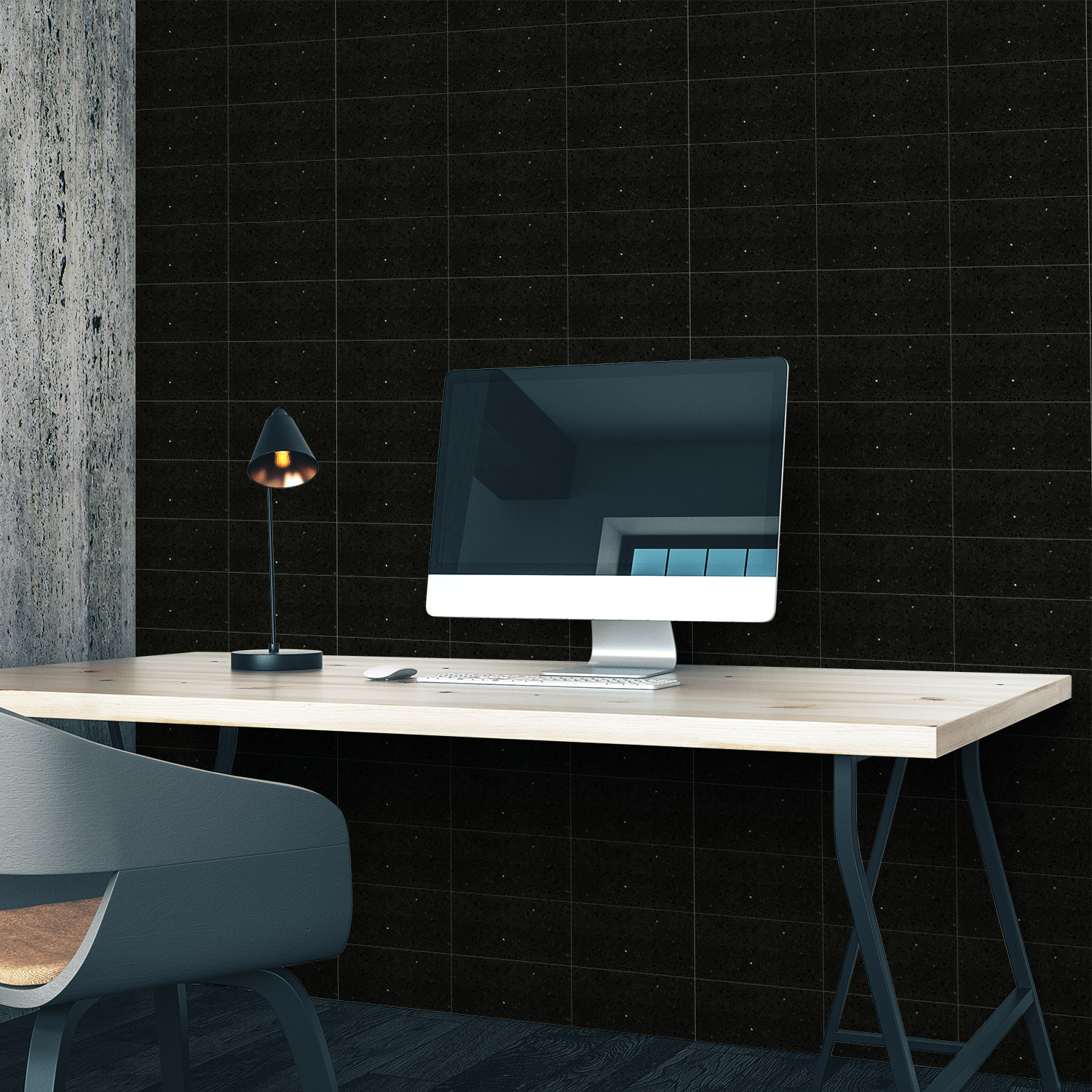 Wandverkleidung für das Büro mit Fliesen V4 Motiv