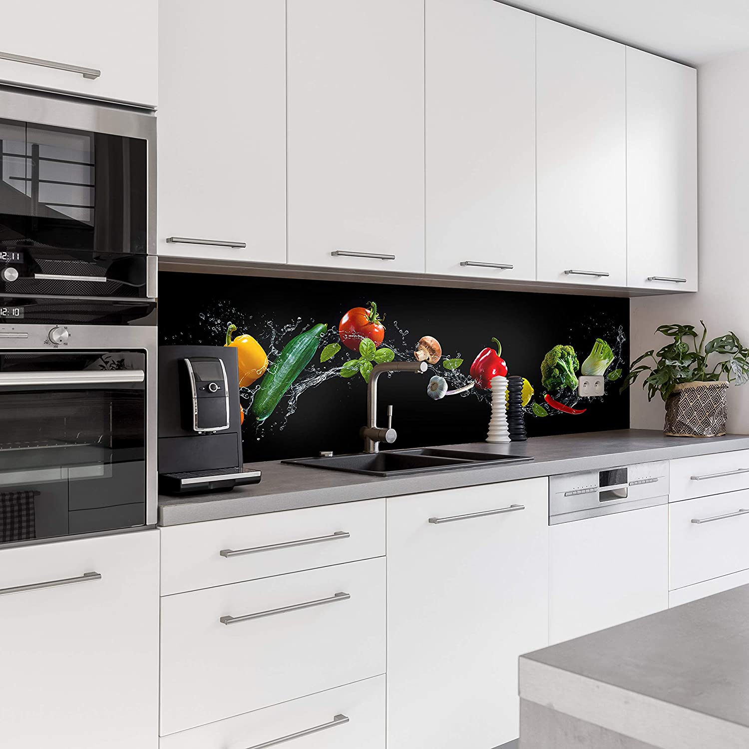 Küchenrückwand mit Obst & Gemüse V1 als Fliesenersatz und Spritzschutz Küchenrückwand mit Obst & Gemüse V1 als Fliesenersatz und Spritzschutz