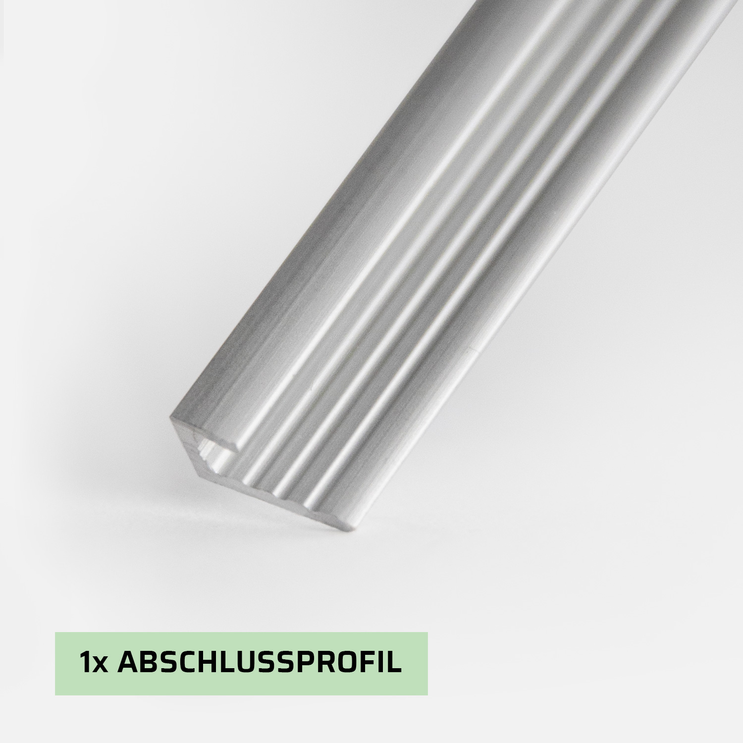 Aluminium Abschlussprofil für 3mm Rückwände, Länge: 2000mm