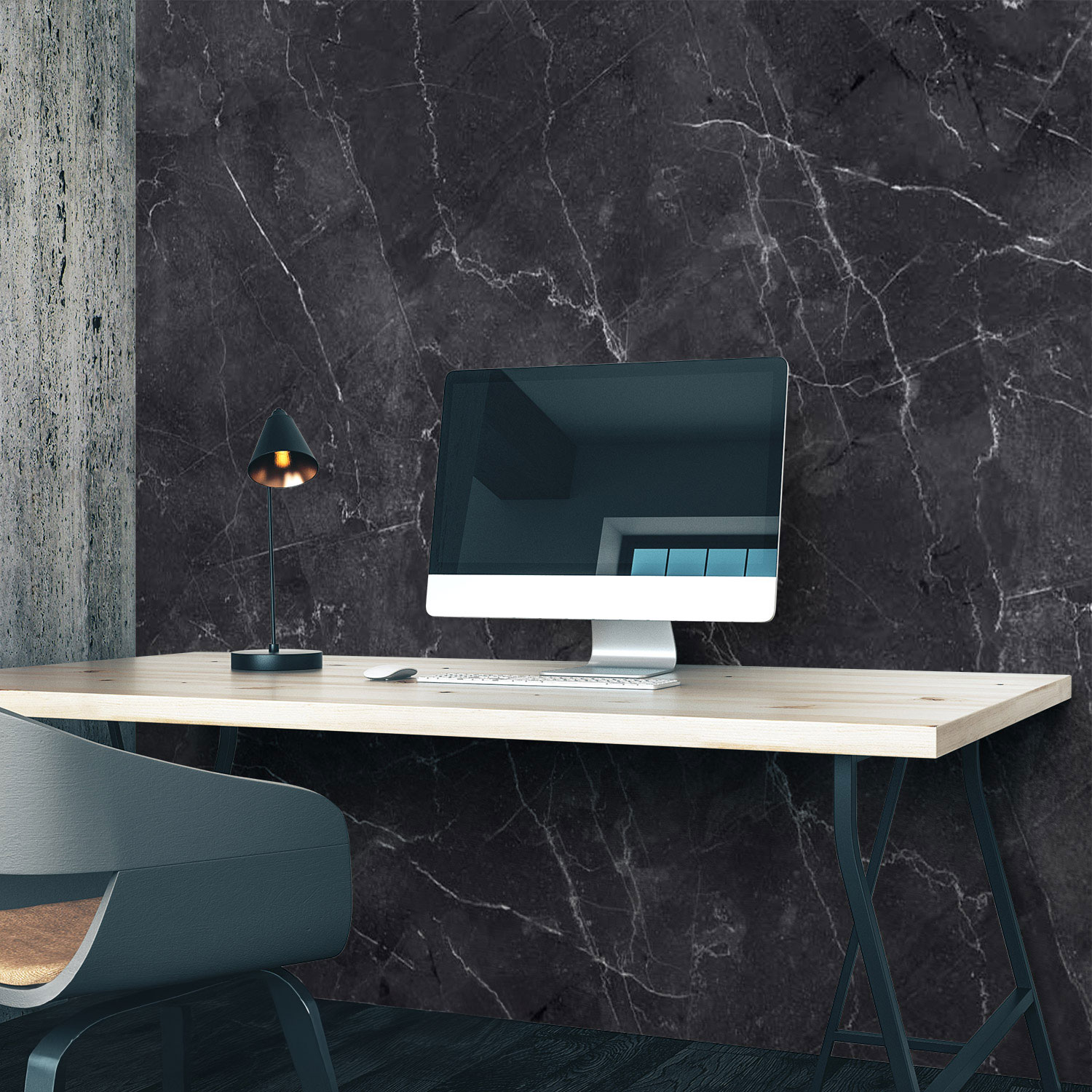 Wandverkleidung für das Büro mit Marmor V7 Motiv