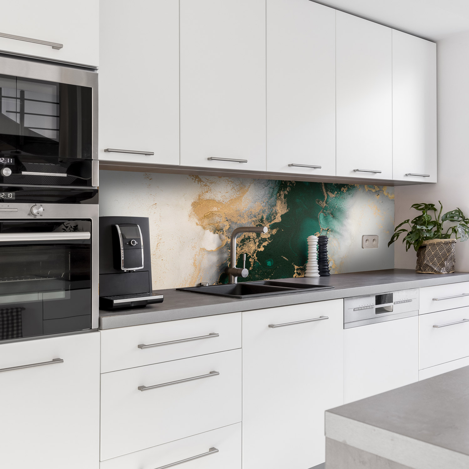 Küchenrückwand mit Marmor V15 Motiv als Fliesenersatz und Spritzschutz Küchenrückwand mit Marmor V15 Motiv als Fliesenersatz und Spritzschutz
