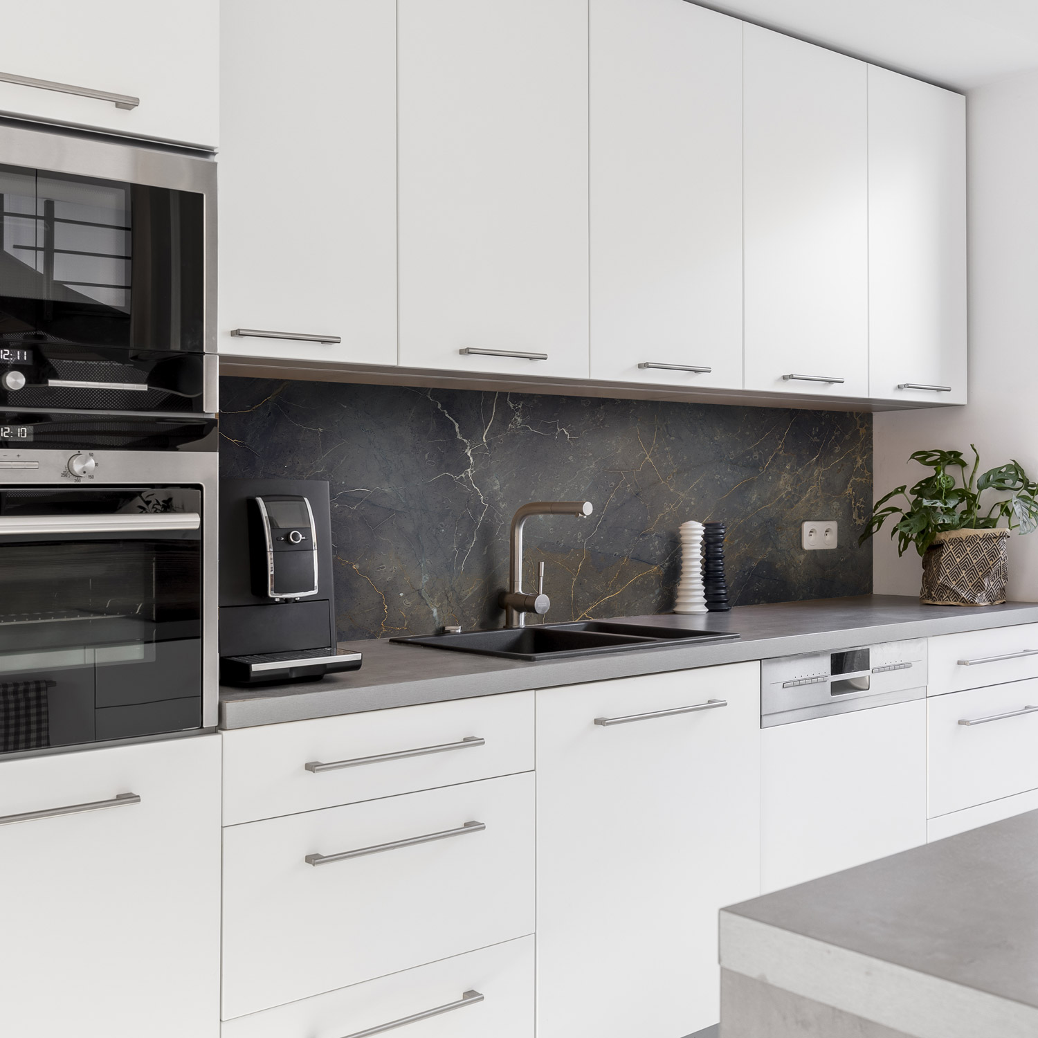 Küchenrückwand mit Marmor V10 Motiv als Fliesenersatz und Spritzschutz Küchenrückwand mit Marmor V10 Motiv als Fliesenersatz und Spritzschutz