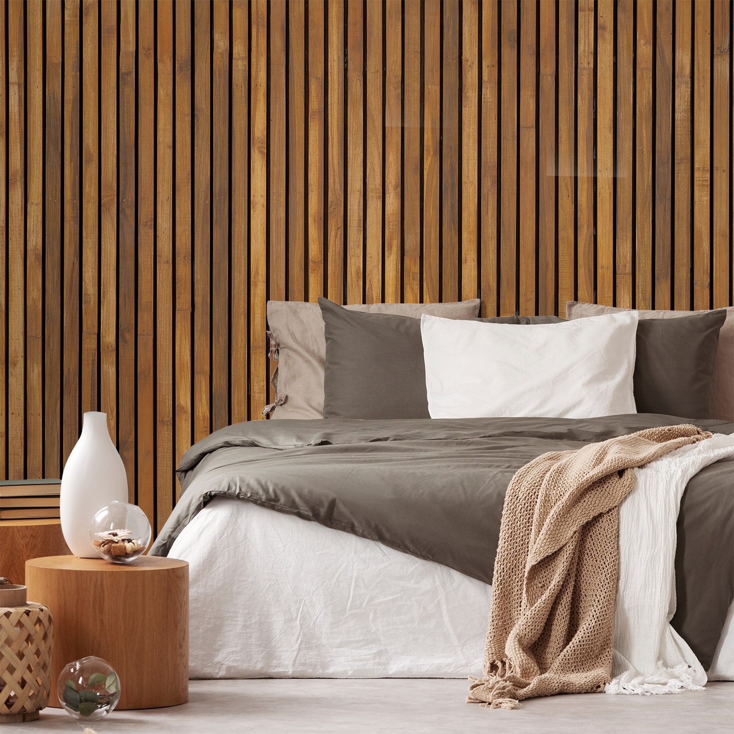 schlafzimmerrückwand mit holz v6 motiv als wandverkleidung und