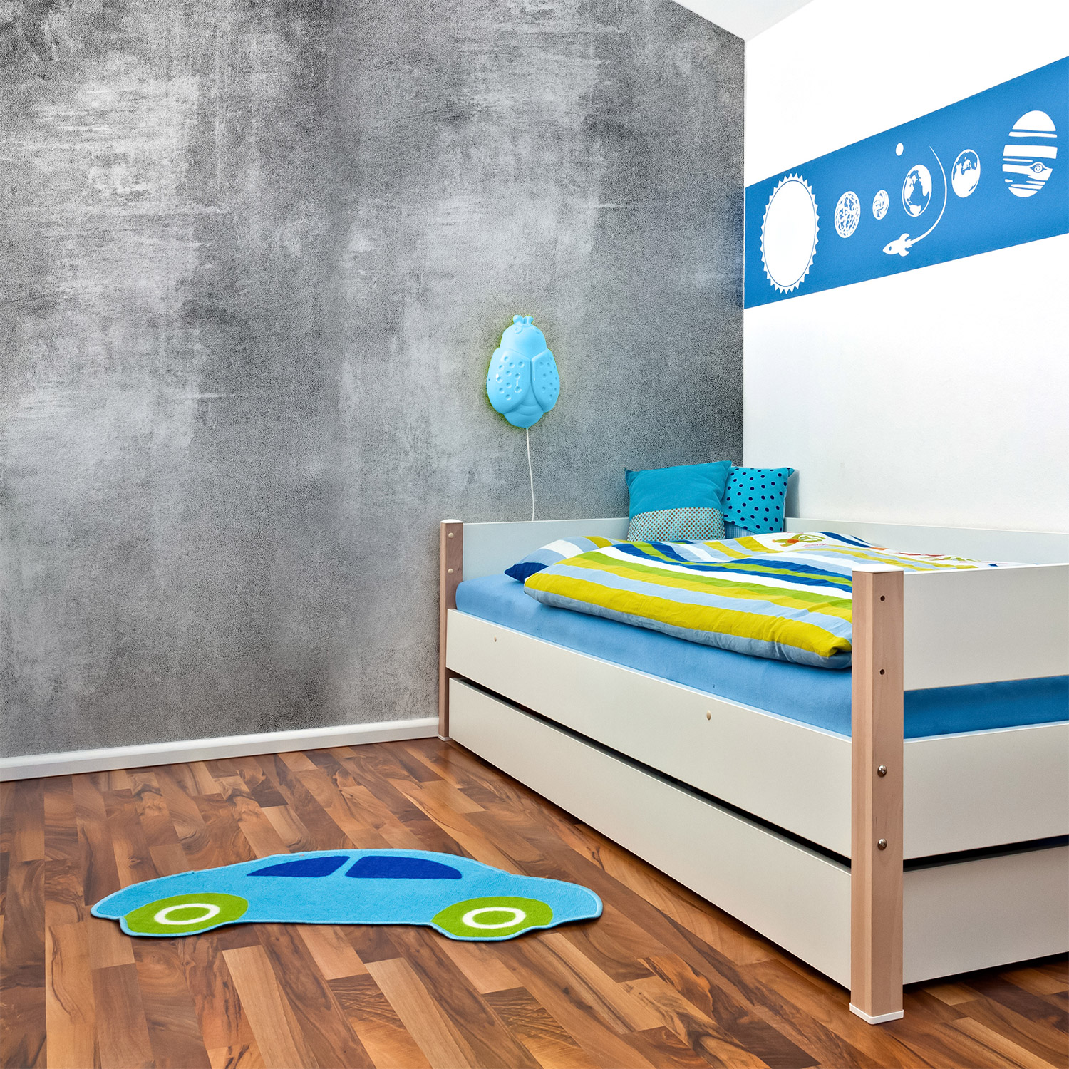 Wandverkleidung für das Kinderzimmer mit Beton V3 Motiv 