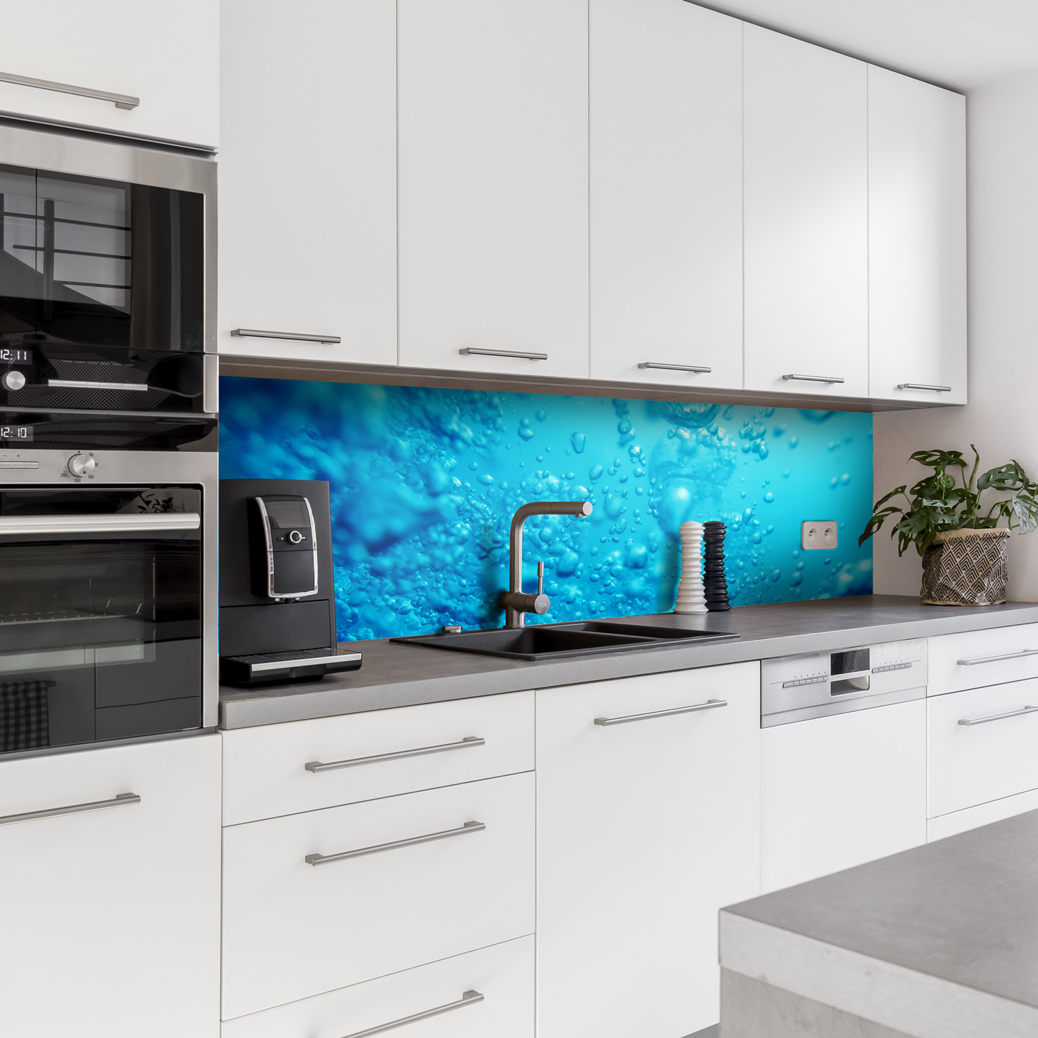 Küchenrückwand mit Wasser V2 Motiv als Fliesenersatz und Spritzschutz