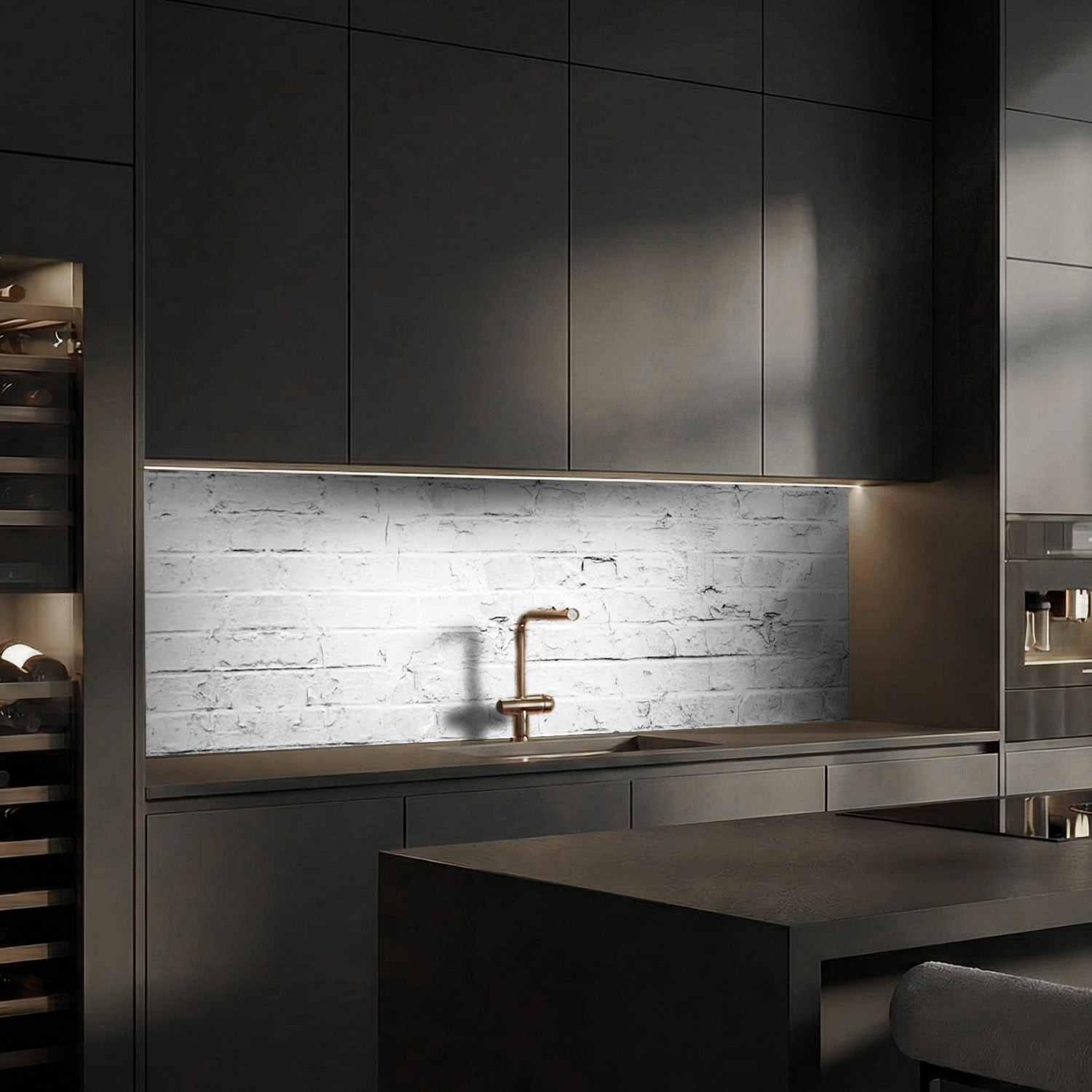 Küchenrückwand mit Stein V2 Motiv als Fliesenersatz und Spritzschutz