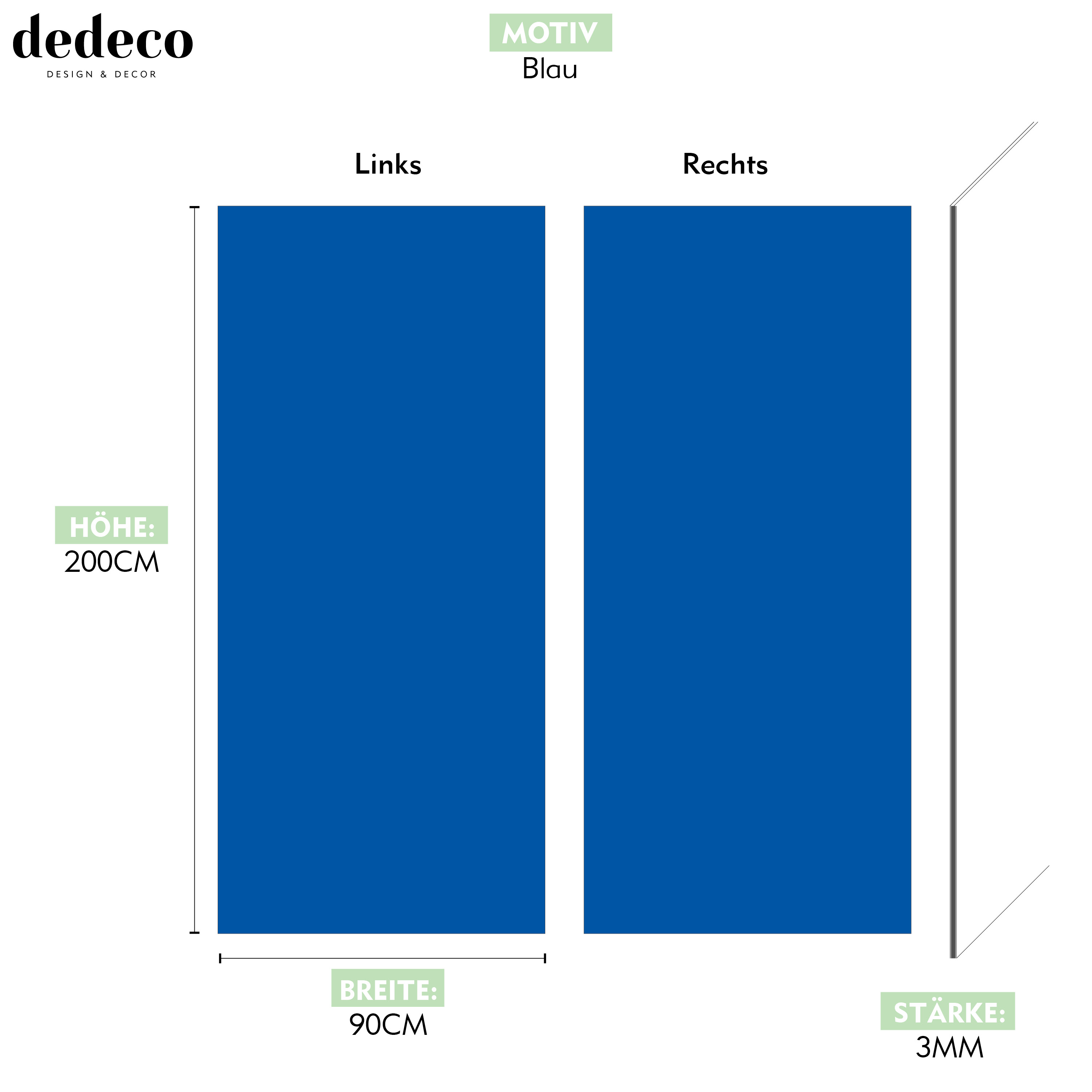 Aluminium Duschrückwand mit Uni Farben Motiv, als Badrückwand zum