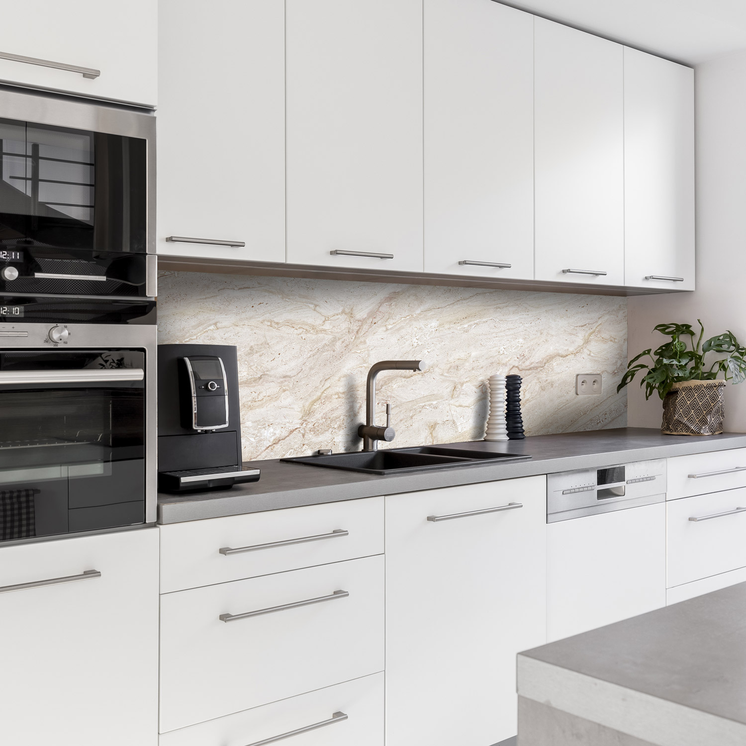 Küchenrückwand mit Marmor V9 Motiv als Fliesenersatz und Spritzschutz Küchenrückwand mit Marmor V9 Motiv als Fliesenersatz und Spritzschutz