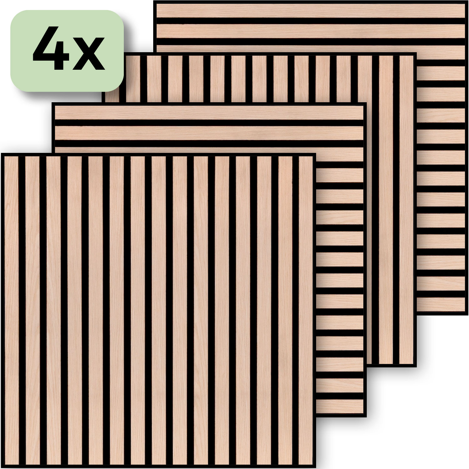 Akustikpaneel Standard, Farbe: Oak, 4 Stück