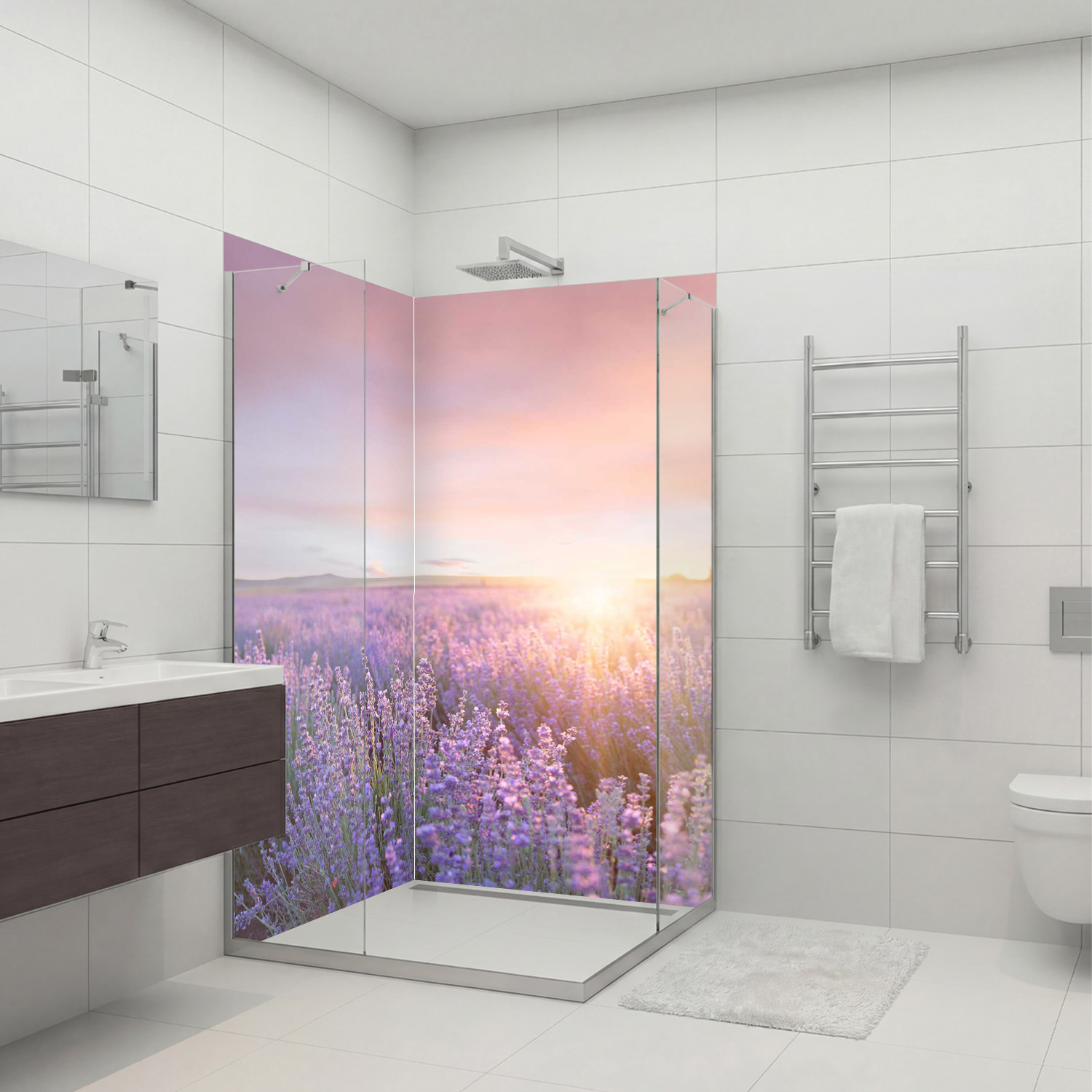 Duschrückwand Blumen V1 Motiv