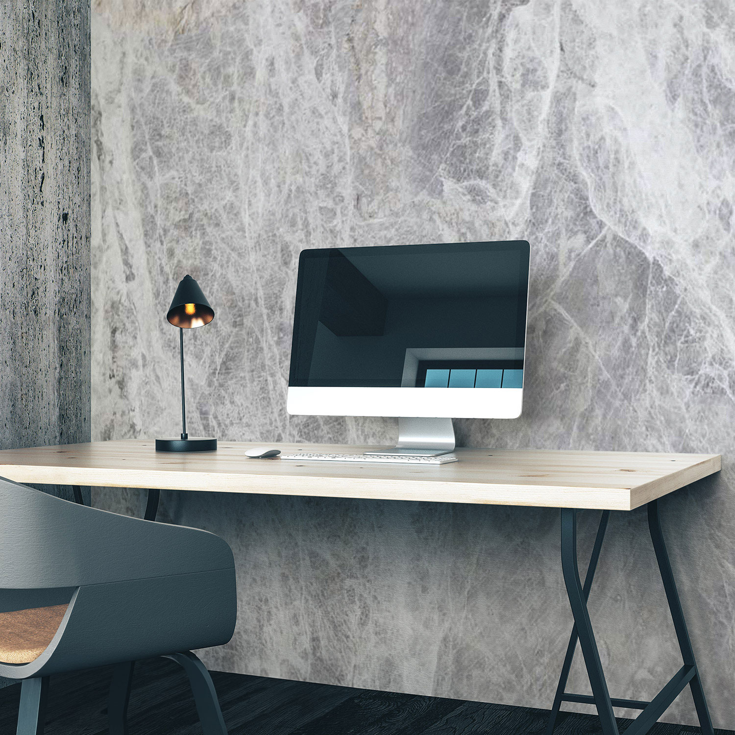 Wandverkleidung für das Büro mit Marmor V5 Motiv