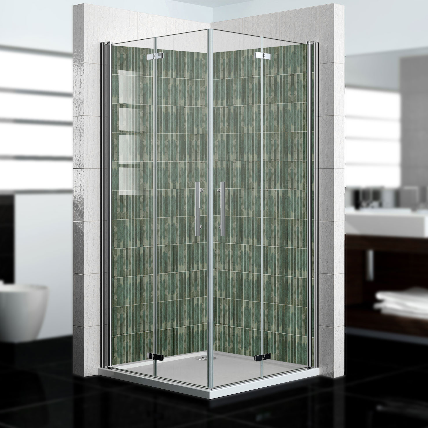 Duschrückwand mit Fliesen V7 Motiv, als Badrückwand zum Fliesenersatz Duschrückwand mit Fliesen V7 Motiv, als Badrückwand zum Fliesenersatz