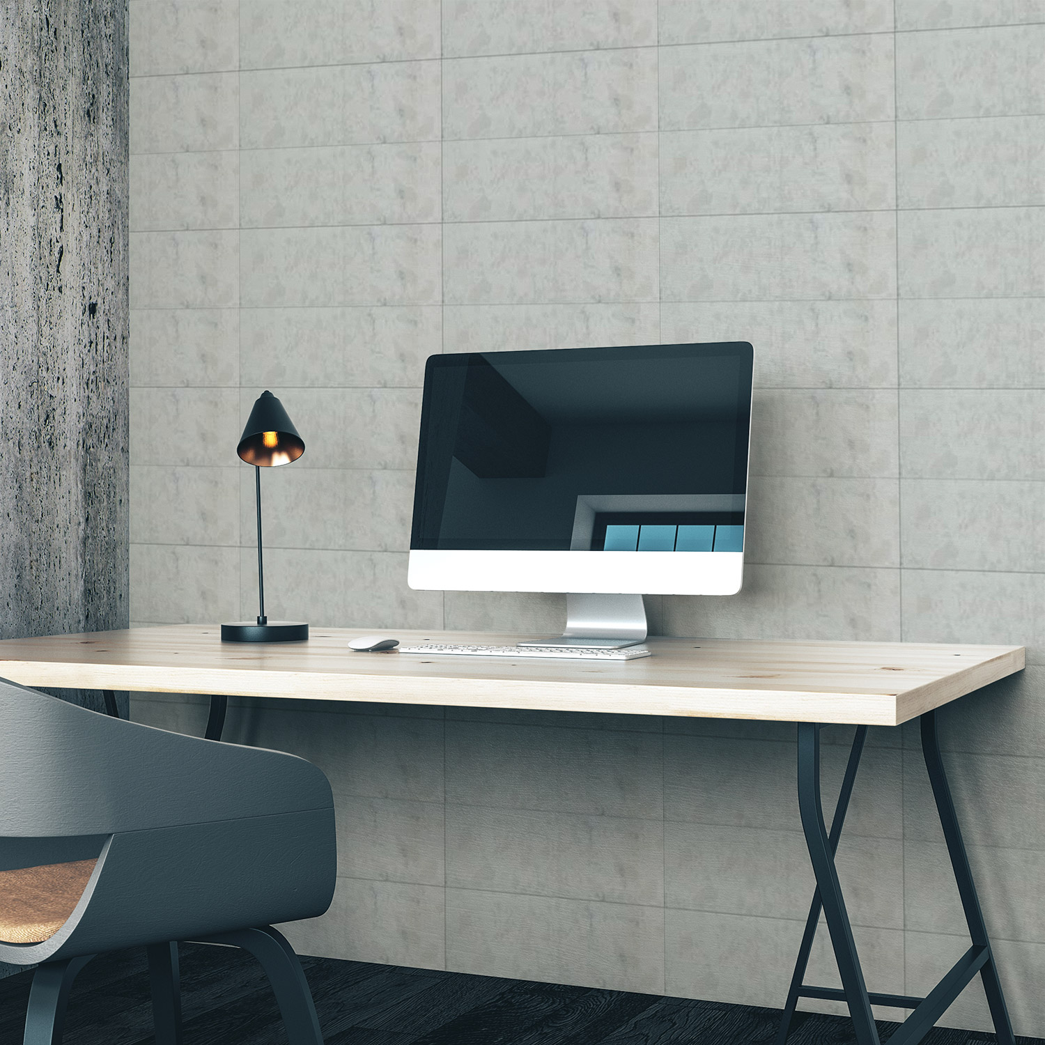 Wandverkleidung für das Büro mit Fliesen V5 Motiv