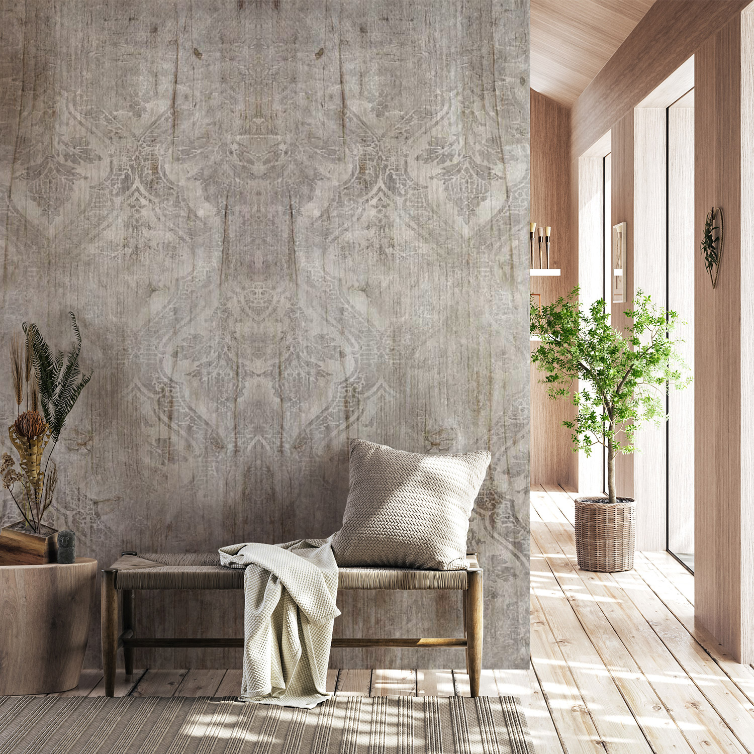 Wandverkleidung für den Flur mit Holz V2 Motiv Wandverkleidung für den Flur mit Holz V2 Motiv