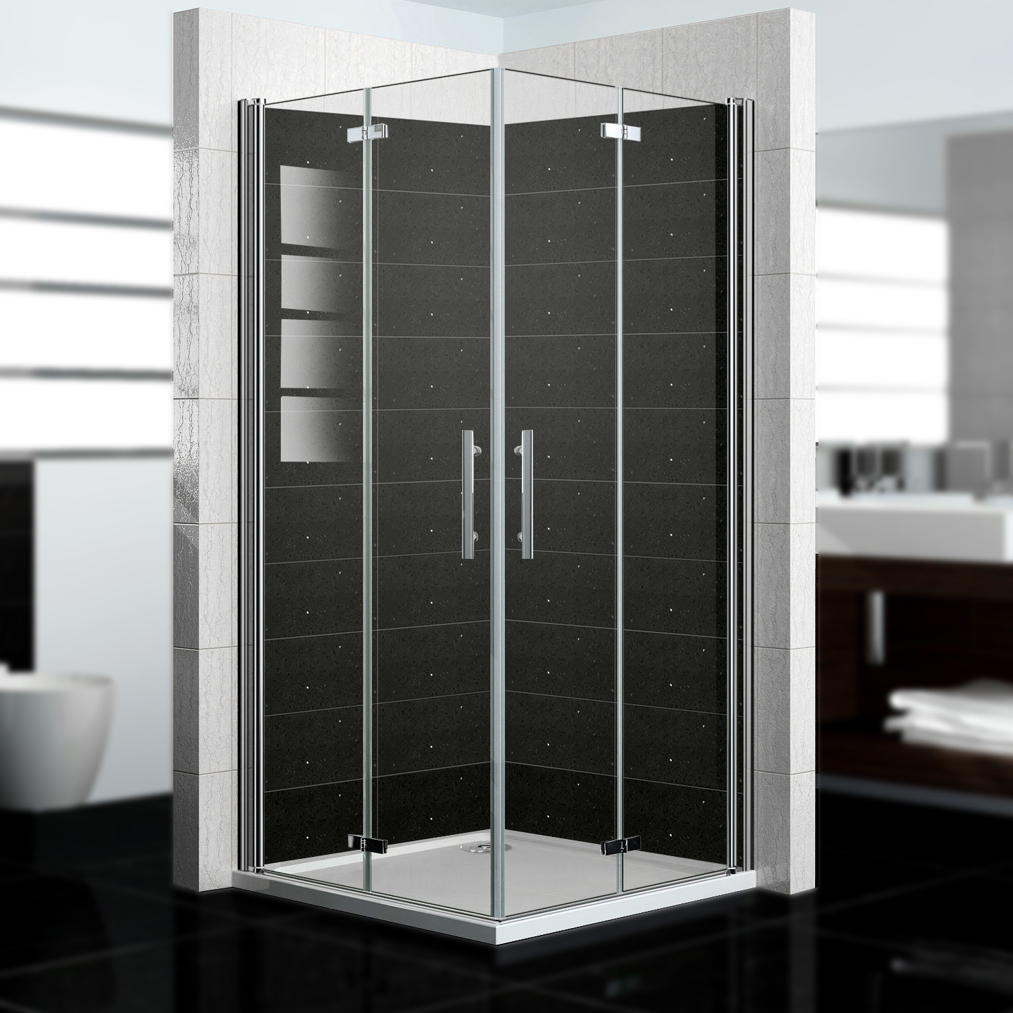 Duschrückwand mit Fliesen V4 Motiv, als Badrückwand zum Fliesenersatz Duschrückwand mit Fliesen V4 Motiv, als Badrückwand zum Fliesenersatz