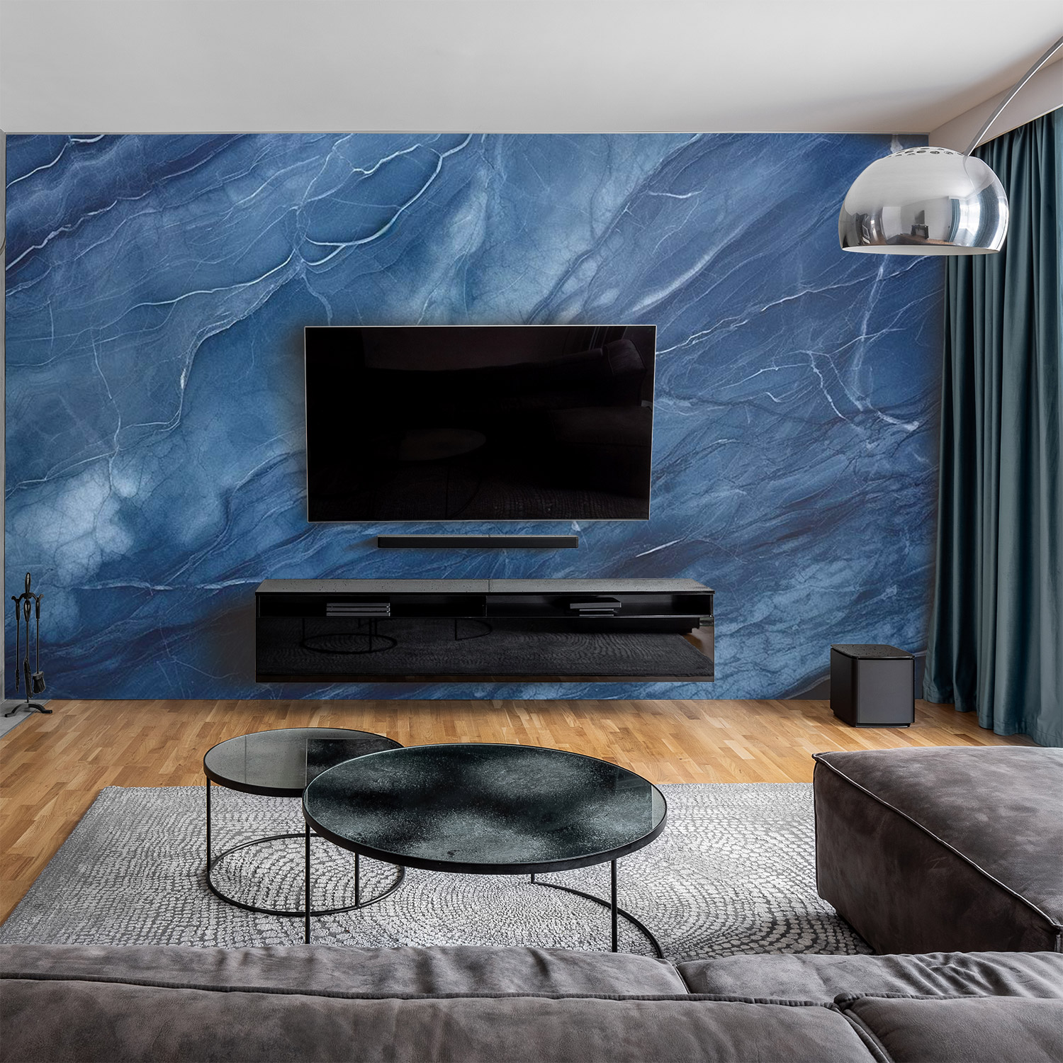 Wandverkleidung für das Wohnzimmer mit Marmor V22 Motiv